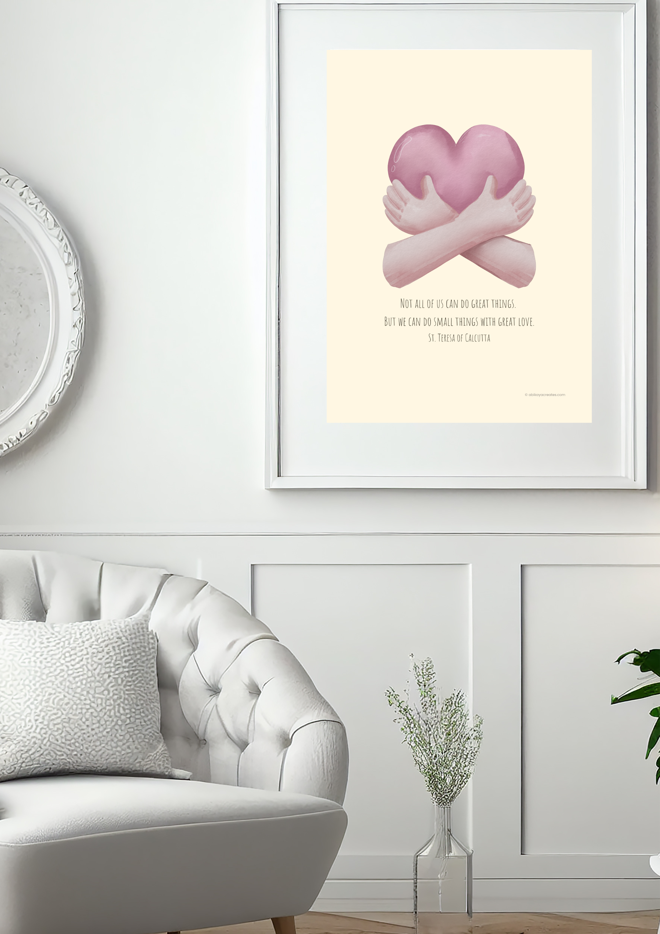 Desing #54 - Small Acts with Great Love – St. Teresa of Calcutta Quote Printable | Catholic Kindness Wall Art | Christian Art | Christian Gift (A6–A3+, PDF)
