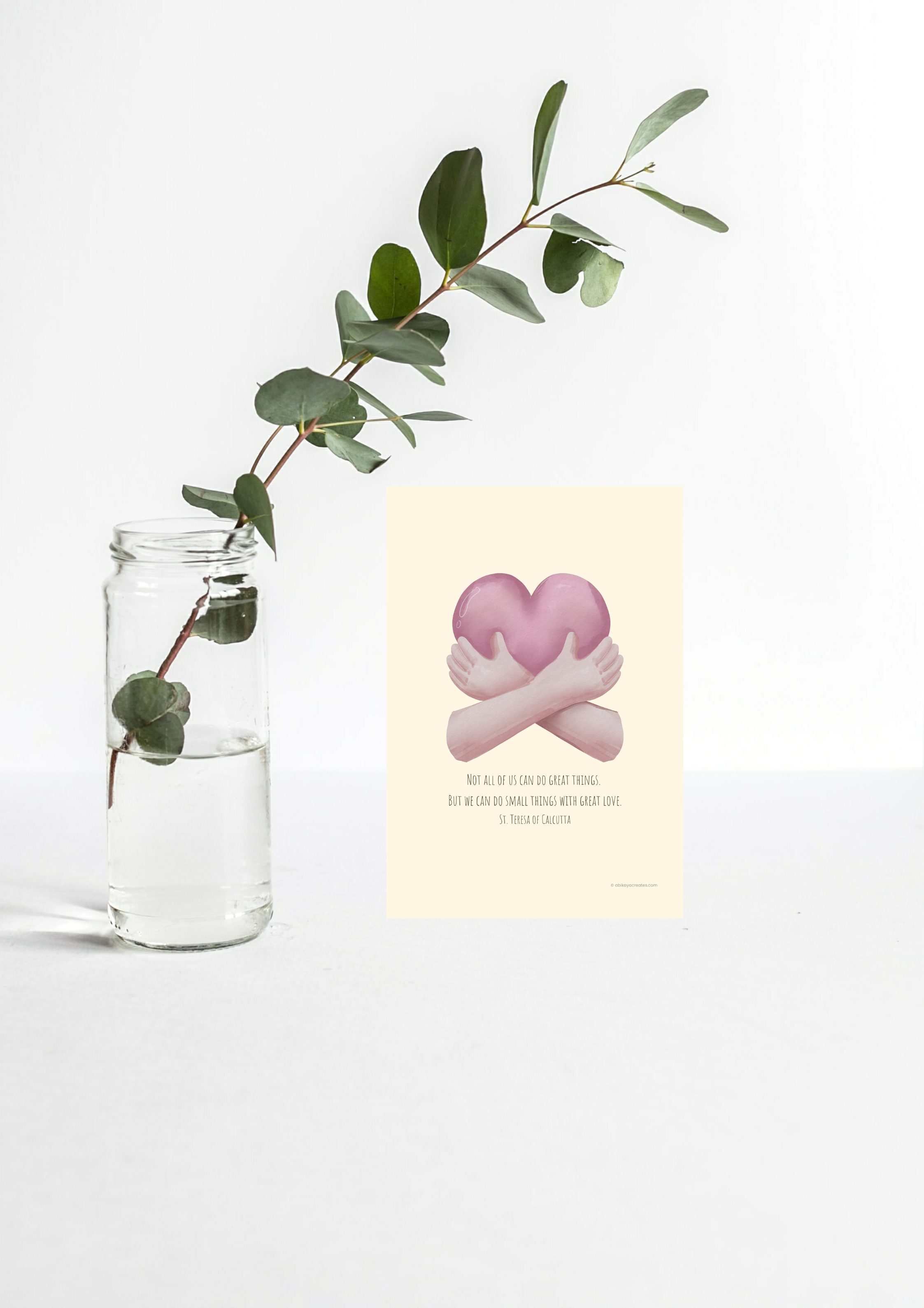 Desing #54 - Small Acts with Great Love – St. Teresa of Calcutta Quote Printable | Catholic Kindness Wall Art | Christian Art | Christian Gift (A6–A3+, PDF)