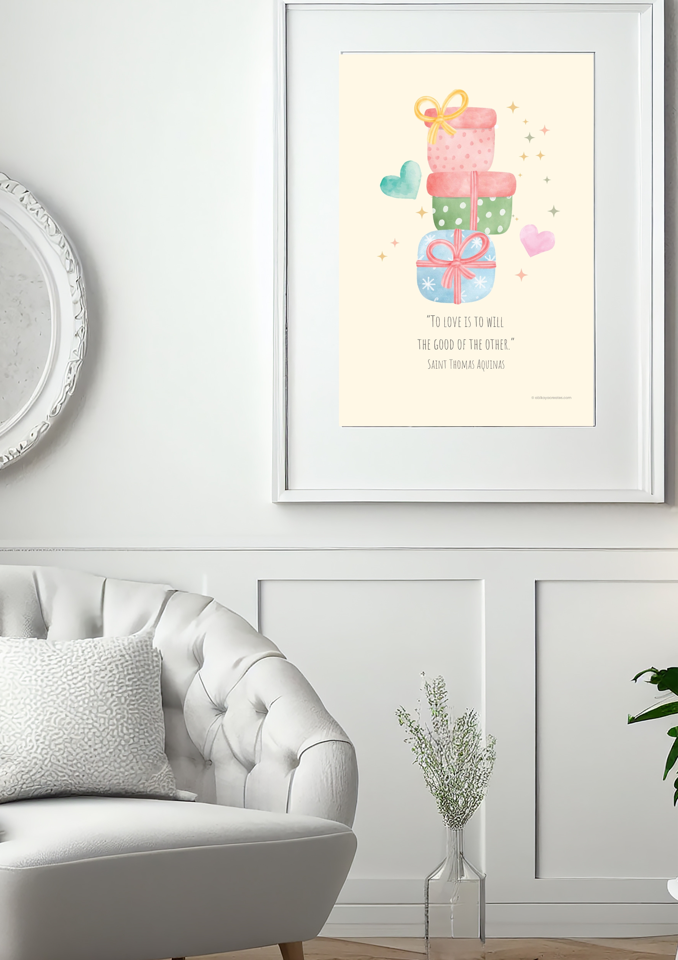 Design #9 - “To Love Is to Will the Good of the Other” Printable | St. Thomas Aquinas Quote | Wall Art | Christian Art | Christian Gift (A6–A3+, PDF)