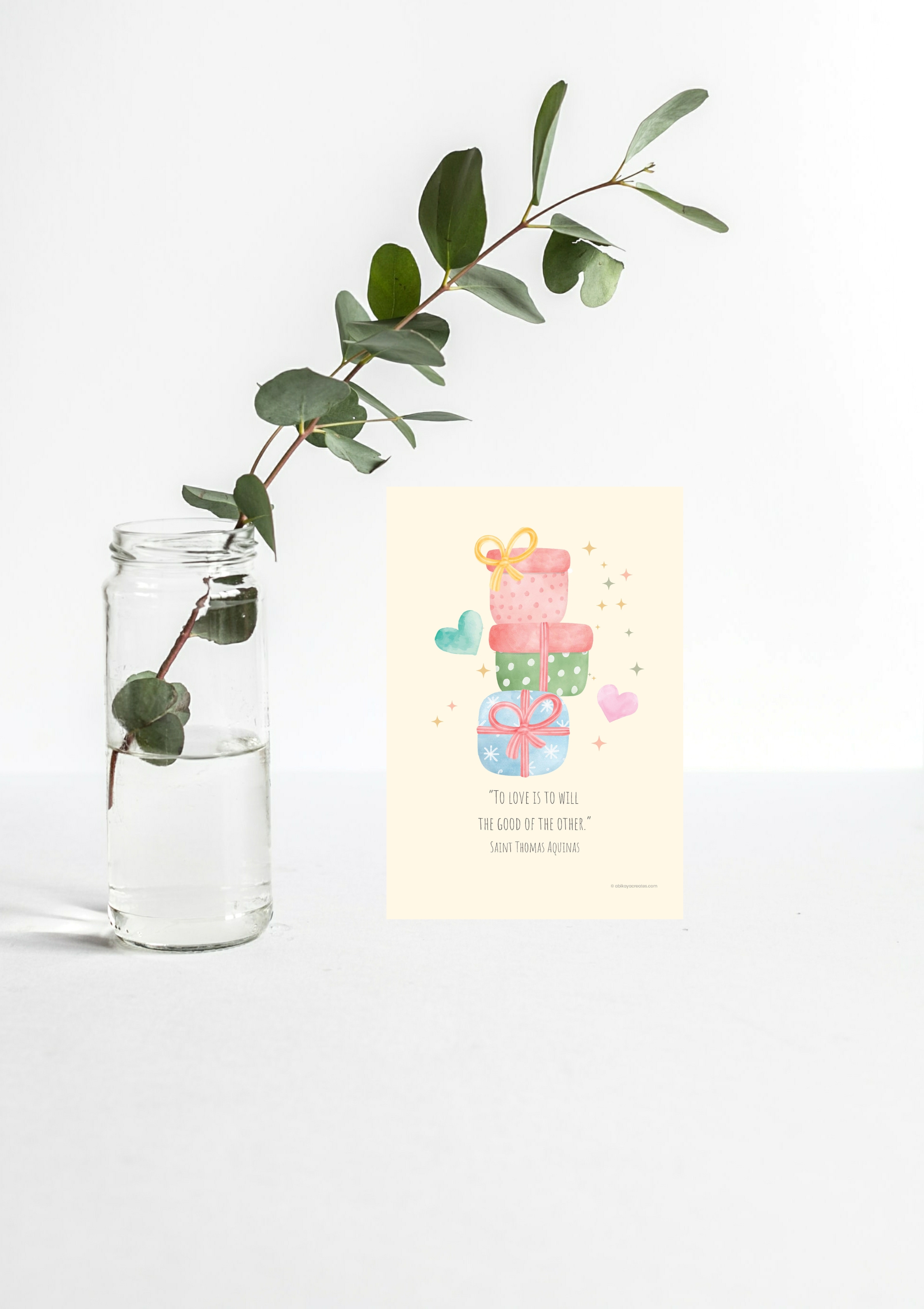 Design #9 - “To Love Is to Will the Good of the Other” Printable | St. Thomas Aquinas Quote | Wall Art | Christian Art | Christian Gift (A6–A3+, PDF)