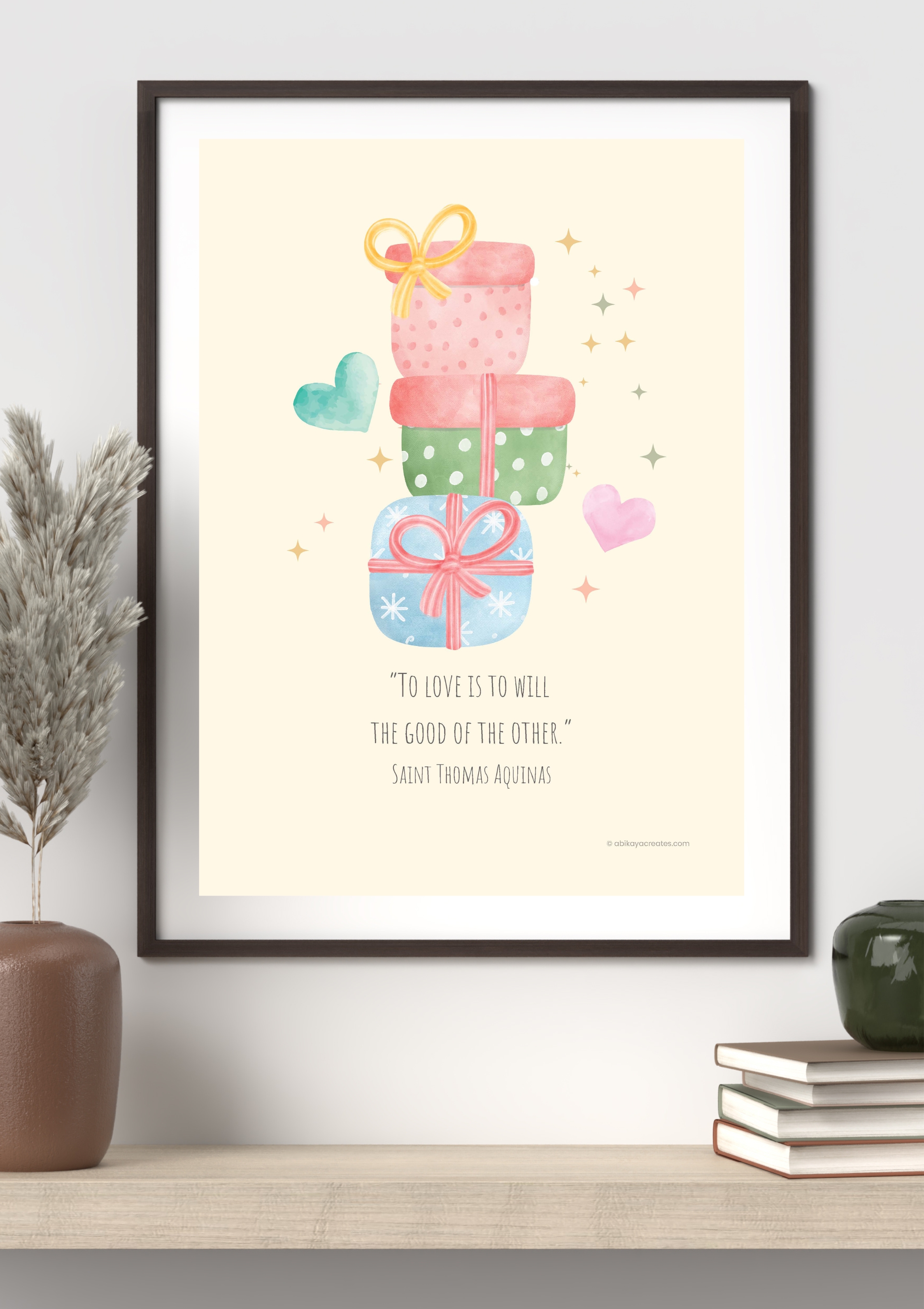 Design #9 - “To Love Is to Will the Good of the Other” Printable | St. Thomas Aquinas Quote | Wall Art | Christian Art | Christian Gift (A6–A3+, PDF)
