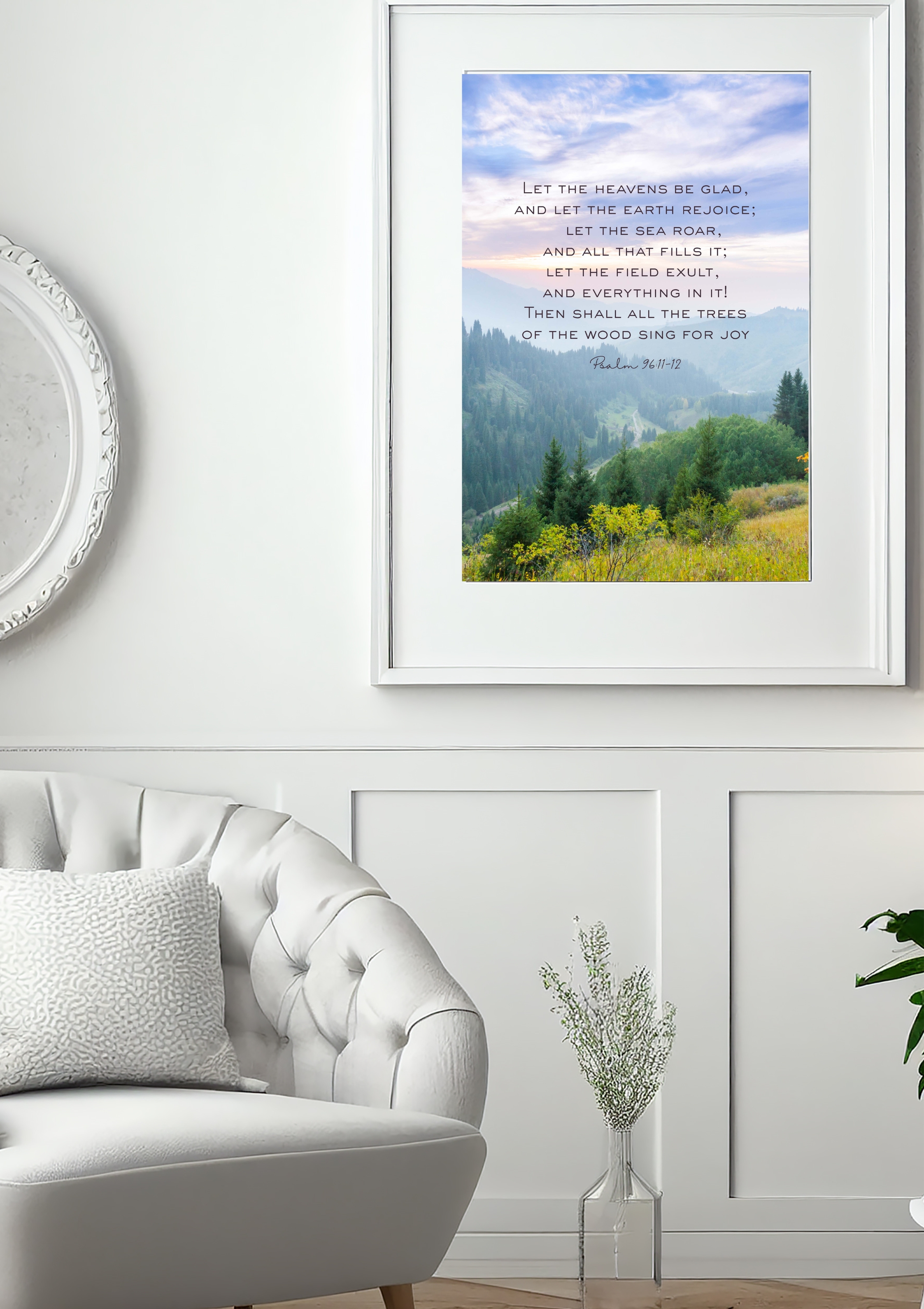 Design #11 - Let the Earth Rejoice – Psalm 96:11-12 Printable Art | Nature Scripture Wall Decor | Christian Faith-Inspired Poster (A6–A3+, PDF)
