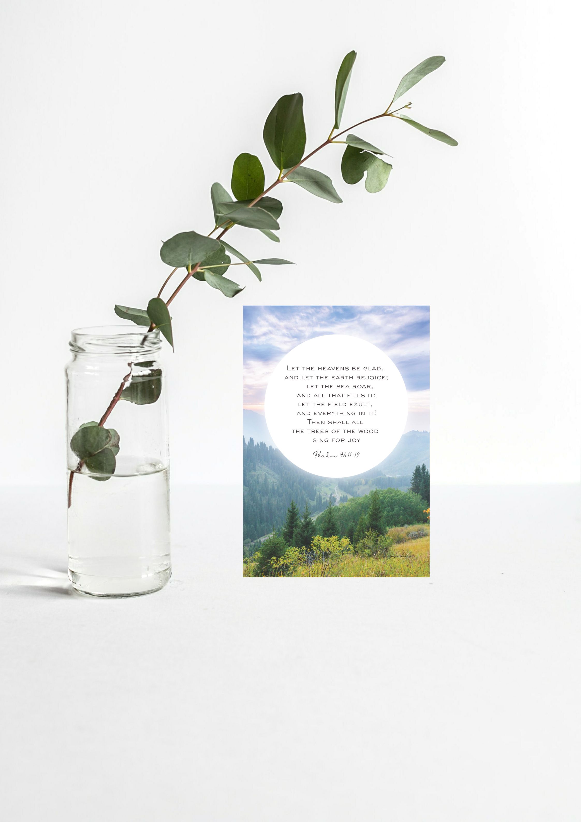 Design #12 - Let the Earth Rejoice – Psalm 96:11-12 Printable Art (with frame) | Nature Scripture Wall Decor | Christian Faith-Inspired Poster (A6–A3+, PDF)