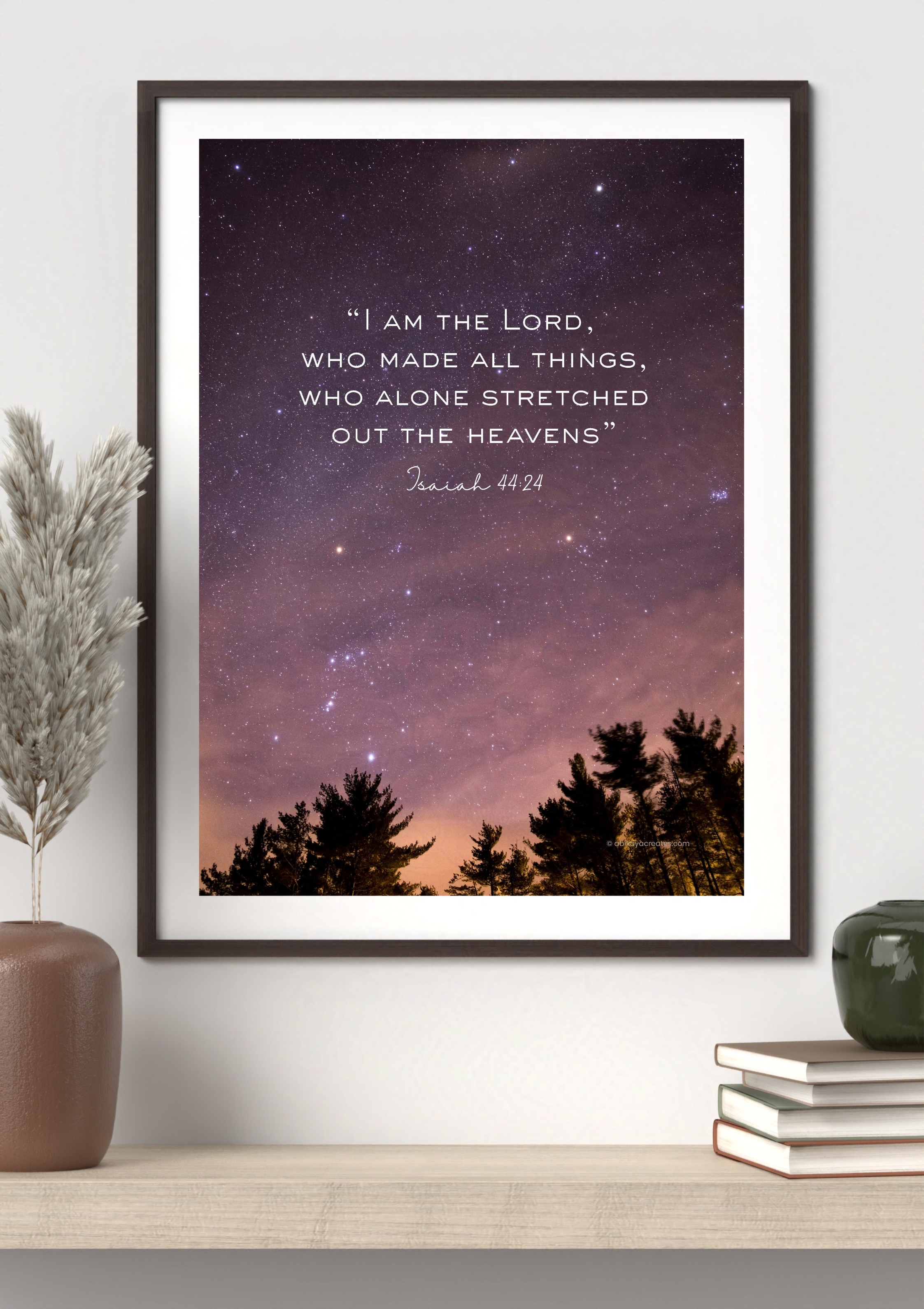 Design #13 - I Am the Lord – Isaiah 44:24 Scripture Printable | Starry Sky Christian Wall Art | Bible Verse Digital Download (A6–A3+, PDF)