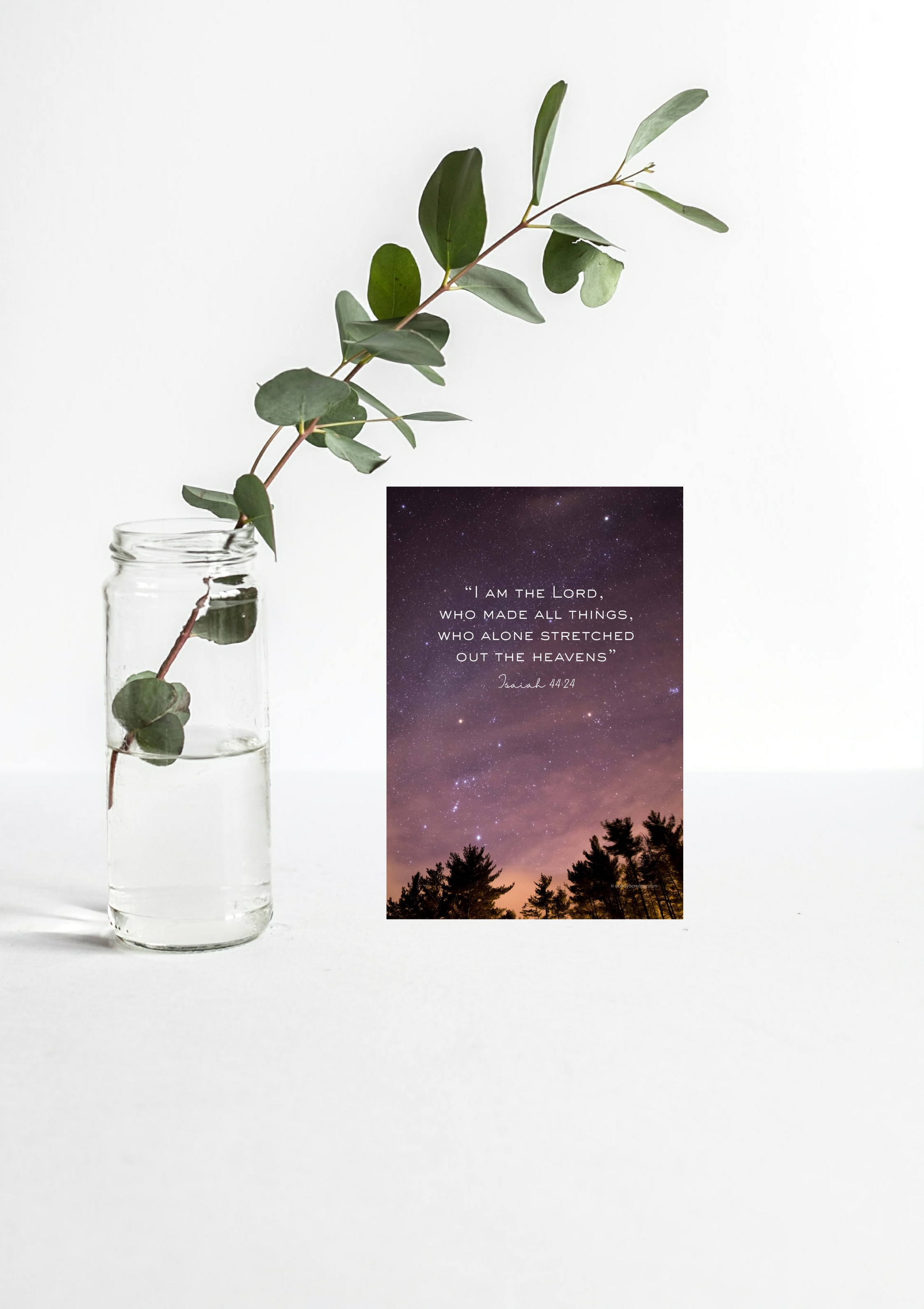 Design #13 - I Am the Lord – Isaiah 44:24 Scripture Printable | Starry Sky Christian Wall Art | Bible Verse Digital Download (A6–A3+, PDF)