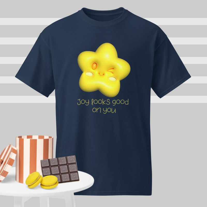 Joy Looks Good On You | Positive Flower Graphic Tee | Uplifting Quote Shirt by Abi Kaya Creates™