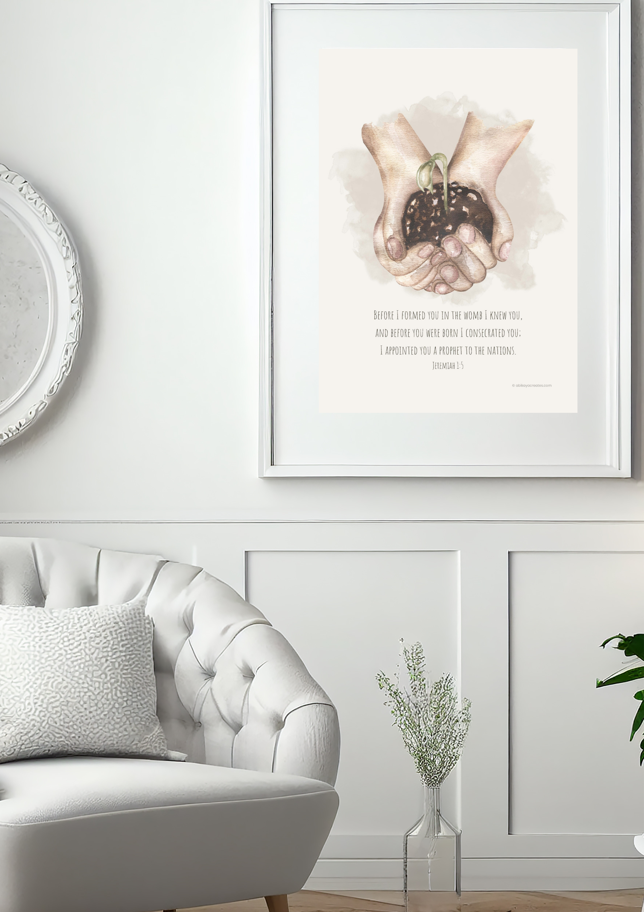 Design #32 - "Before I Formed You" – Jeremiah 1:5 Printable Wall Art | Christian Gift (A6–A3+, PDF)
