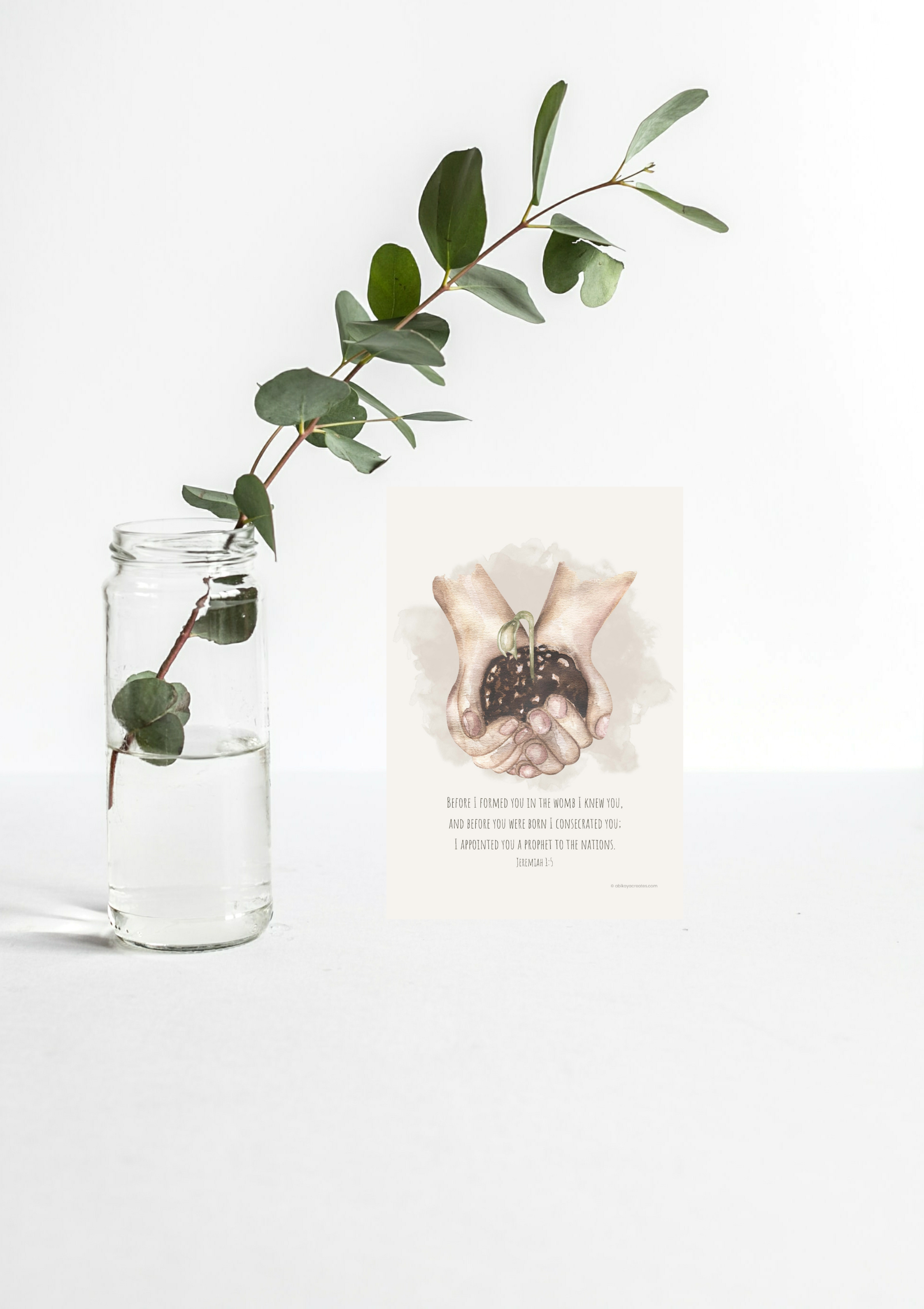 Design #32 - "Before I Formed You" – Jeremiah 1:5 Printable Wall Art | Christian Gift (A6–A3+, PDF)