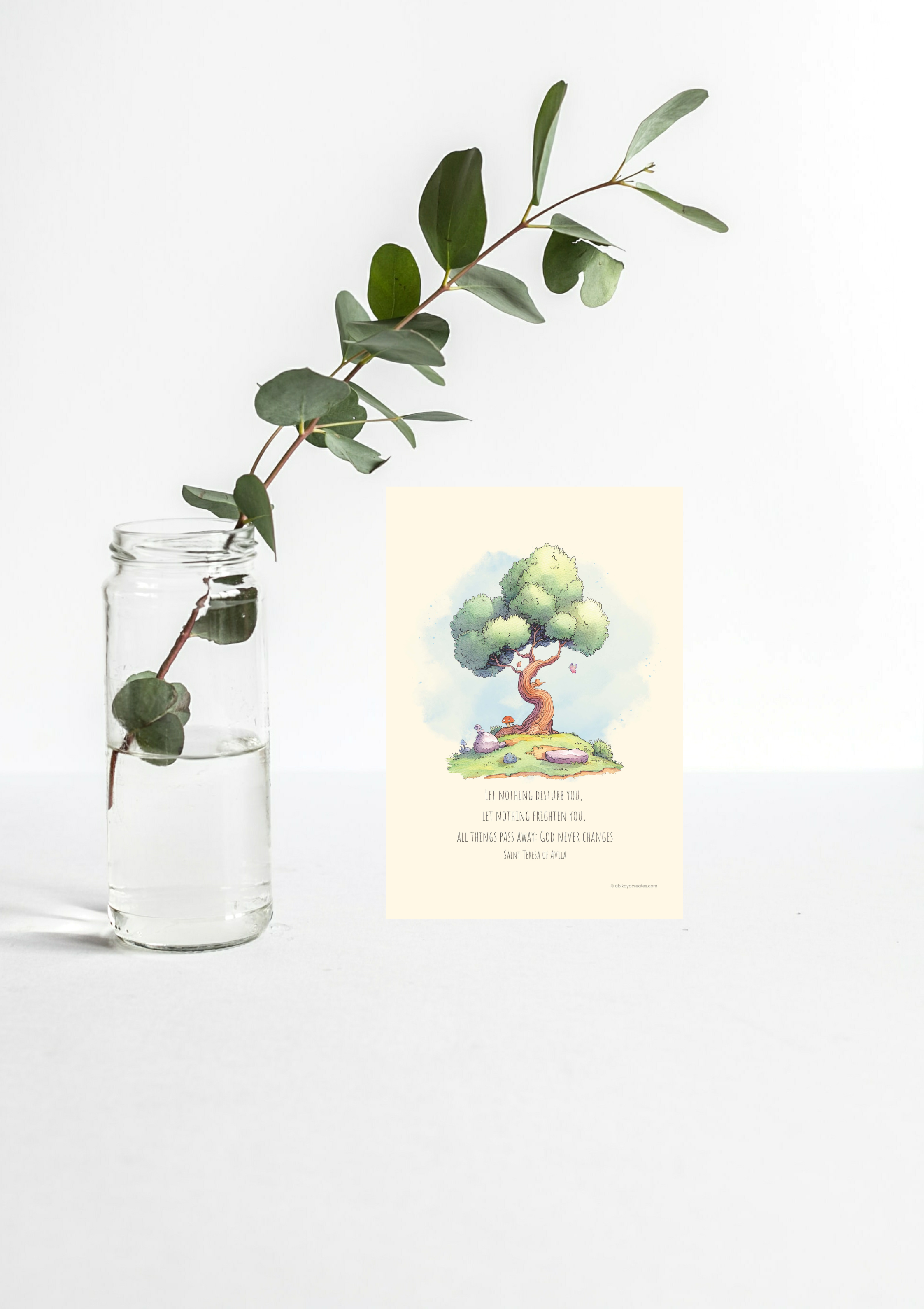 Design #21 - Let Nothing Disturb You – Saint Teresa of Ávila | Peaceful Printable | Wall Art | Scripture Décor | Christian Gift (A6–A3+, PDF)