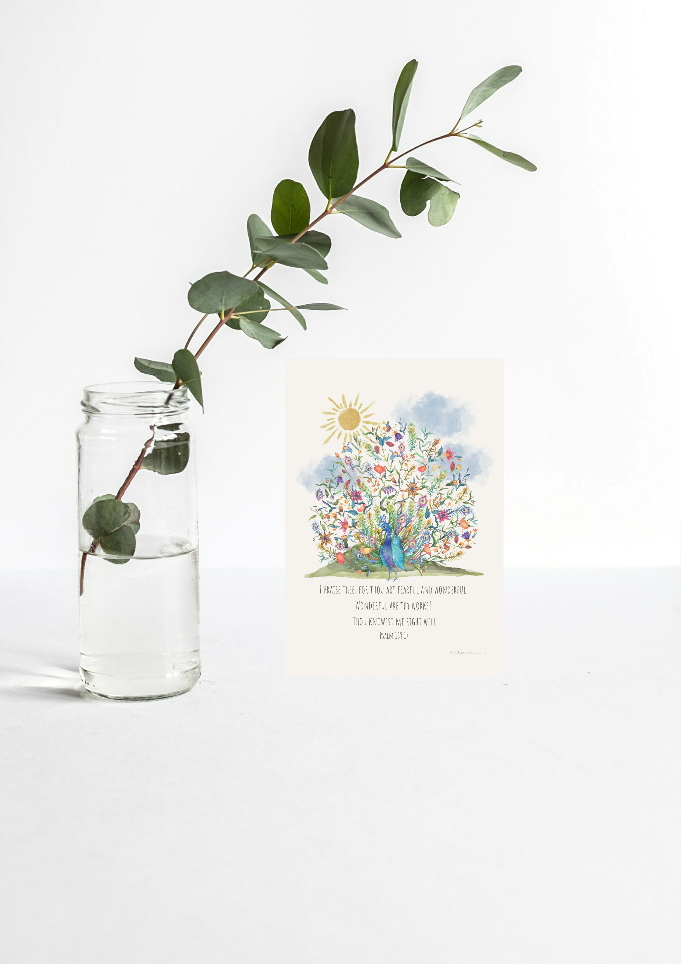 Design #31 - Fearfully and Wonderfully Made – Psalm 139:14 Printable Wall Art | Christian Gift (A6–A3+, PDF)