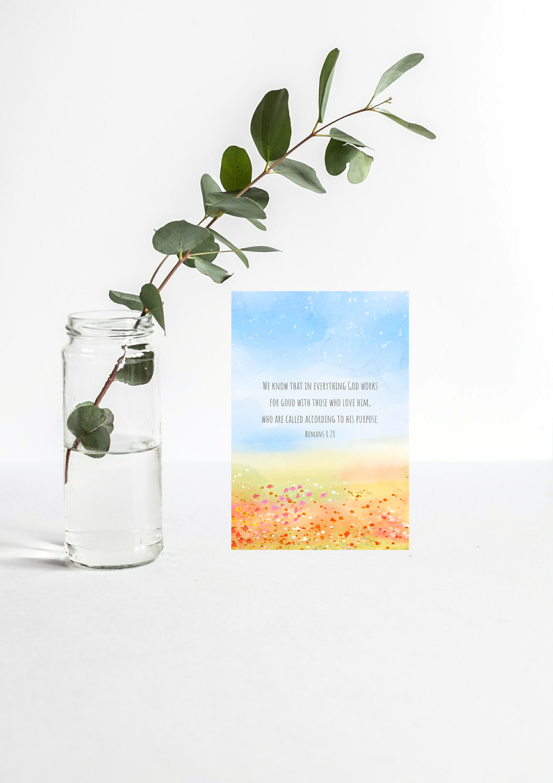 Design #93 - Romans 8:28 Scripture Wall Art – All Things Work for Good | Faith Printable Download | Scripture Wall Art | Printable Wall Art | Christian Gift (A6–A3+, PDF) 