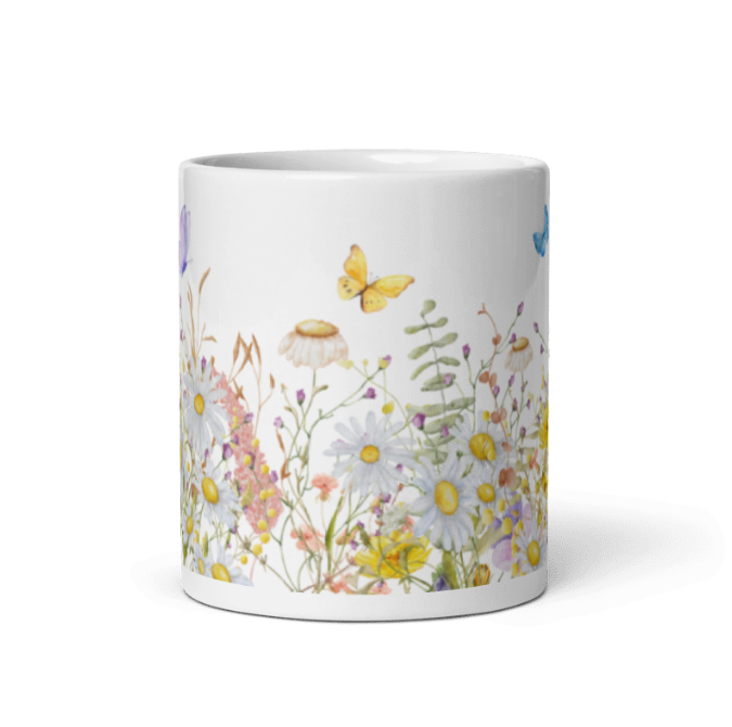 Wildflowers in Bloom Mug | Botanical Watercolor Mug | Nature-Inspired Gift by Abi Kaya Creates™