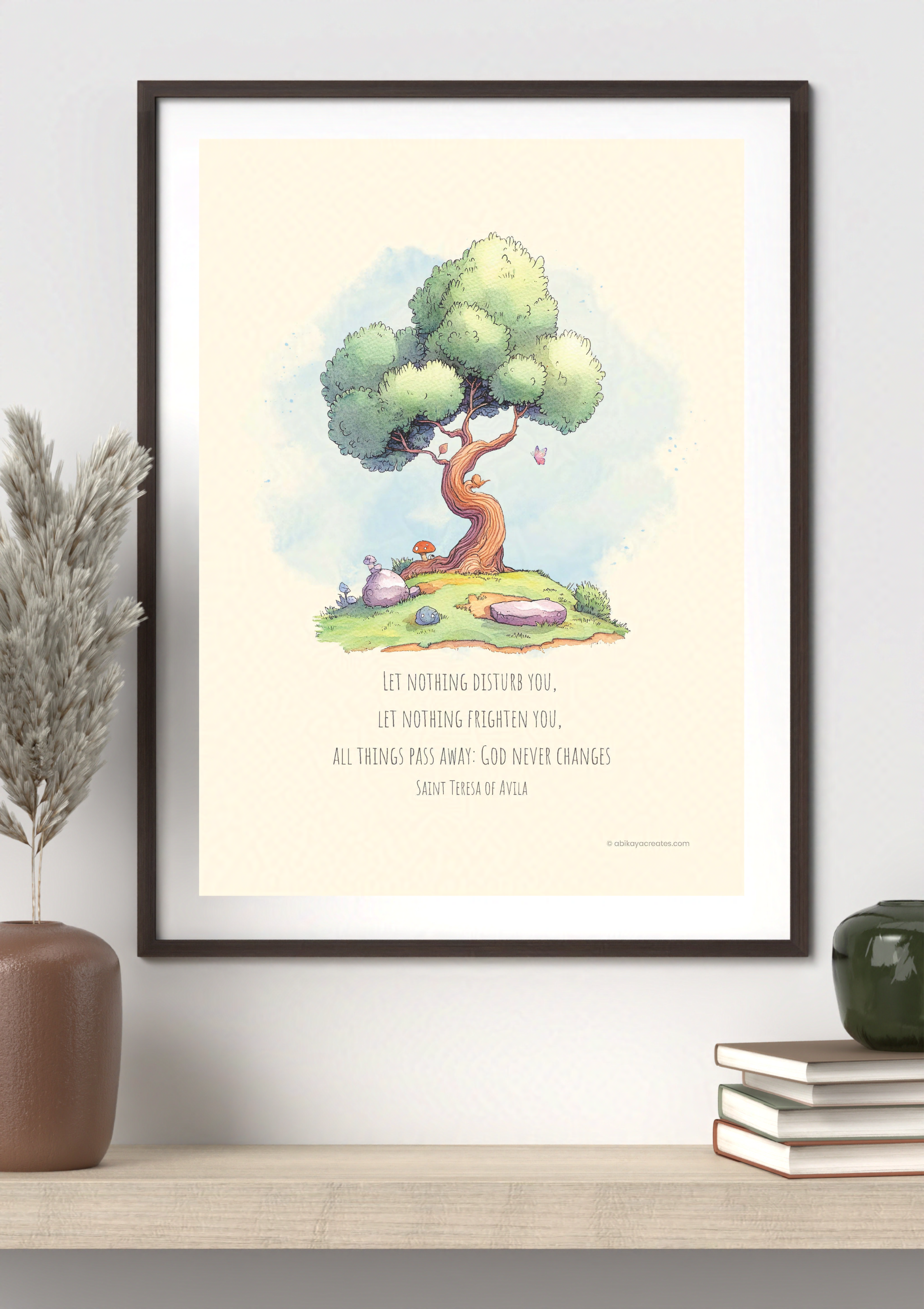 Design #21 - Let Nothing Disturb You – Saint Teresa of Ávila | Peaceful Printable | Wall Art | Scripture Décor | Christian Gift (A6–A3+, PDF)
