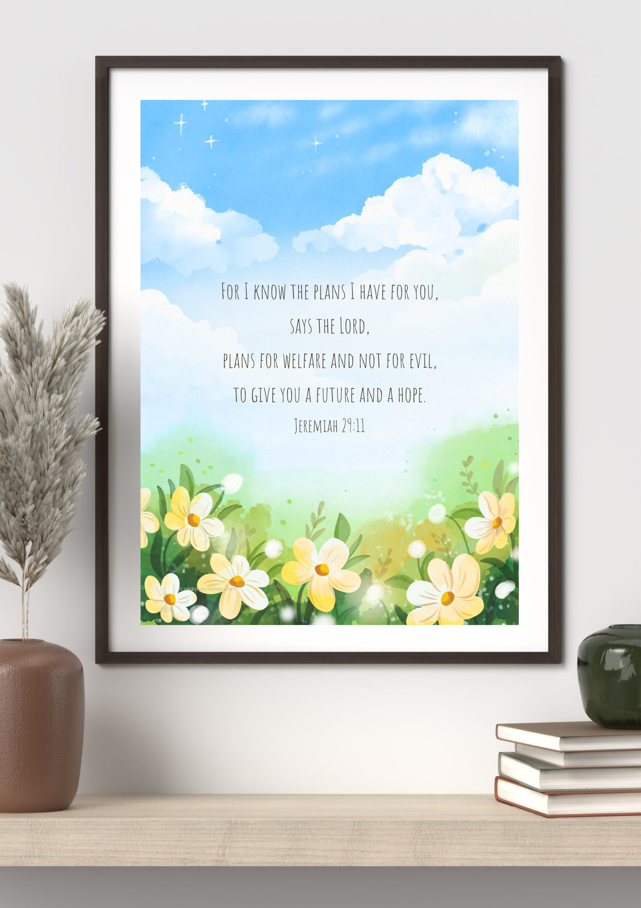 Design #94 - Jeremiah 29:11 Printable – Plans to Give You a Future and a Hope | Scripture Wall Art | Printable Wall Art | Christian Gift (A6–A3+, PDF)