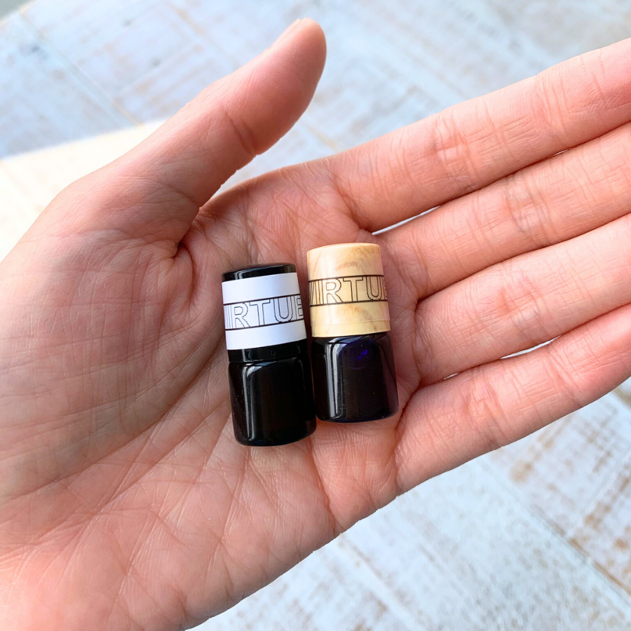 Ginger & Citrus Handmade Natural Perfume Oil Roller Mini-Bottle in Golden Jojoba Oil | Aromatherapy | Motivating Blend for Focus (1.5mL)