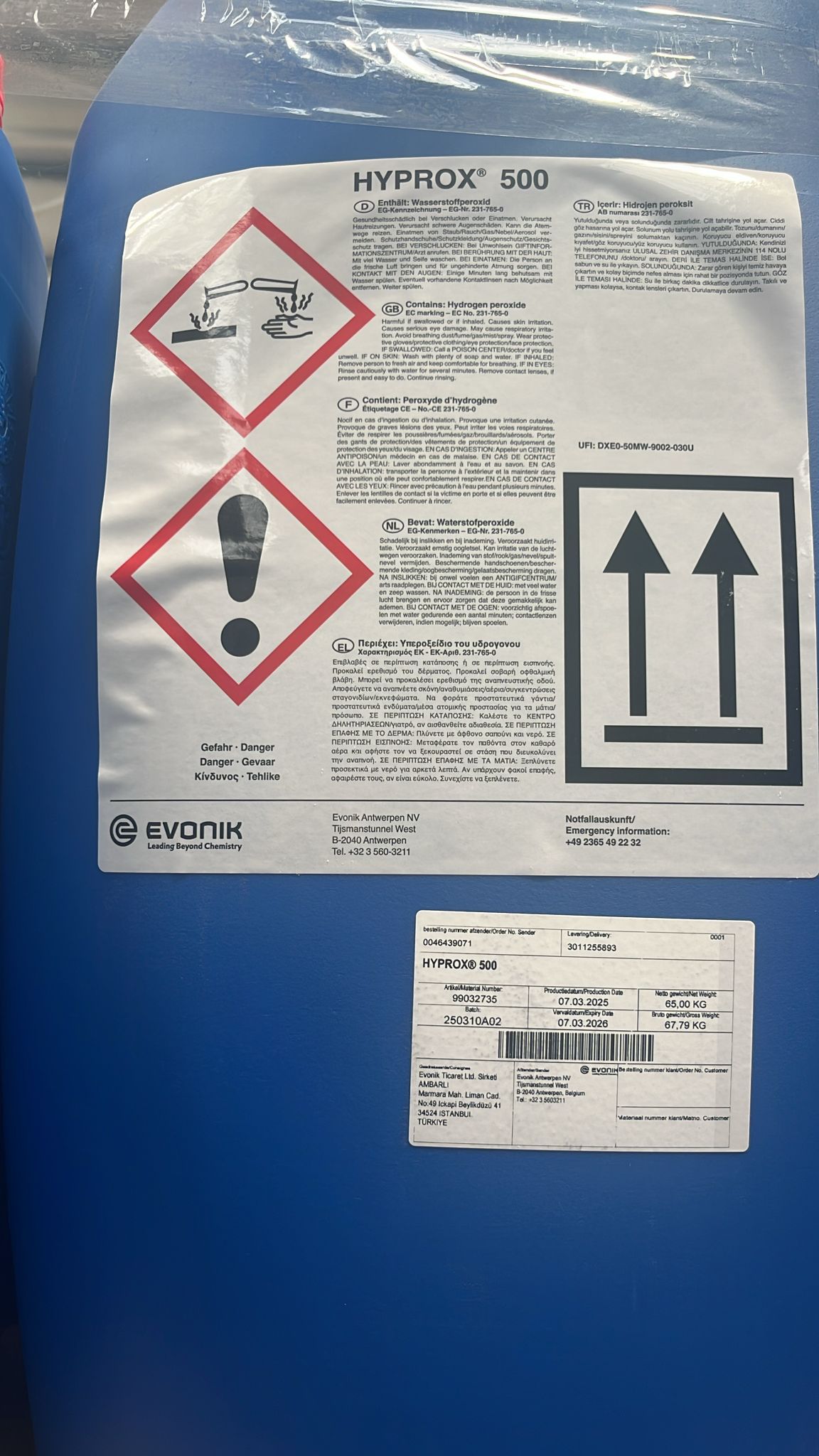 HİDROJEN PEROKSİT %50 