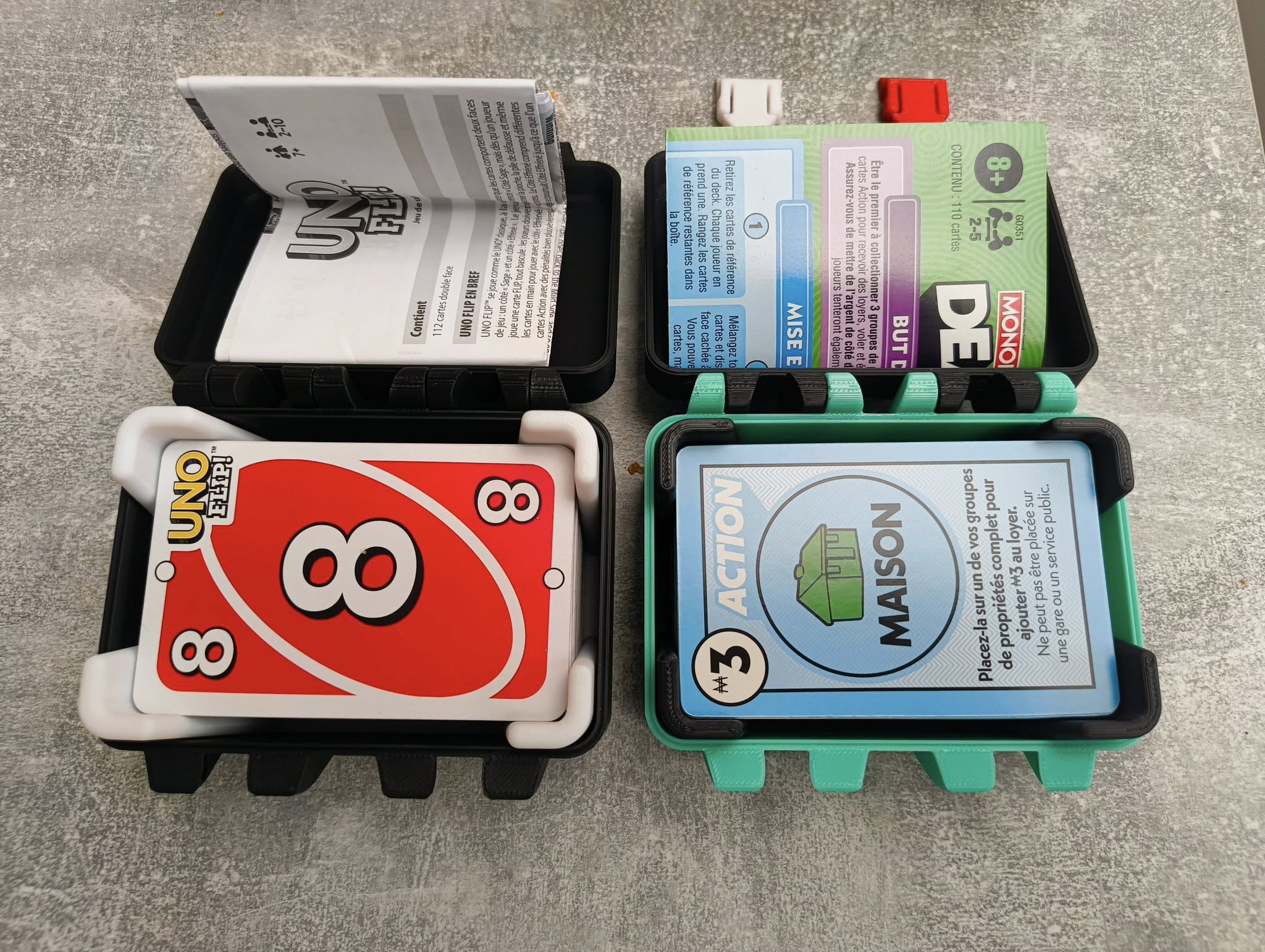 Boites de rangement cartes de jeux
