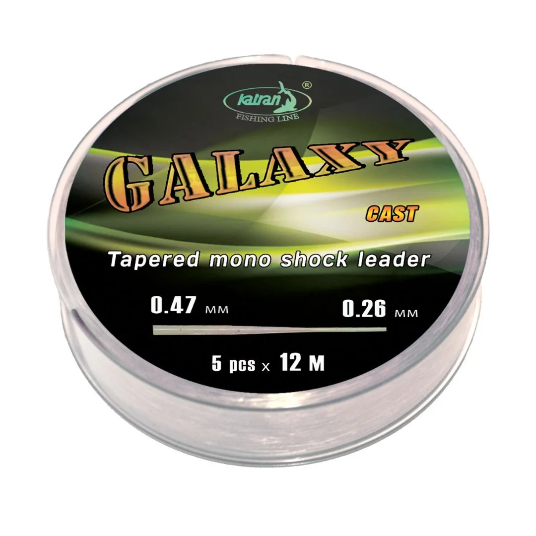KATRAN TAPERED MONO SHOCK LEADER GALAXY CAST 5x12m