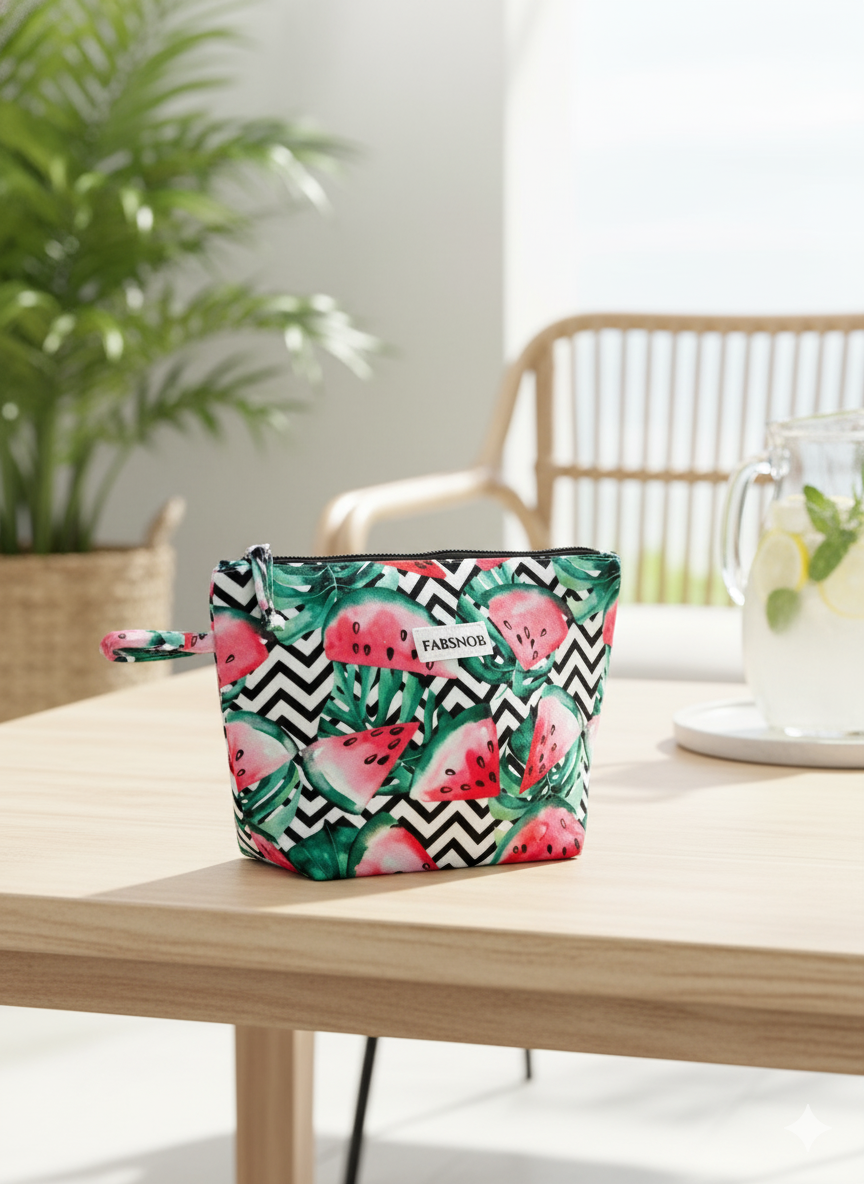 Watermelon Printed Cosmetic Bag