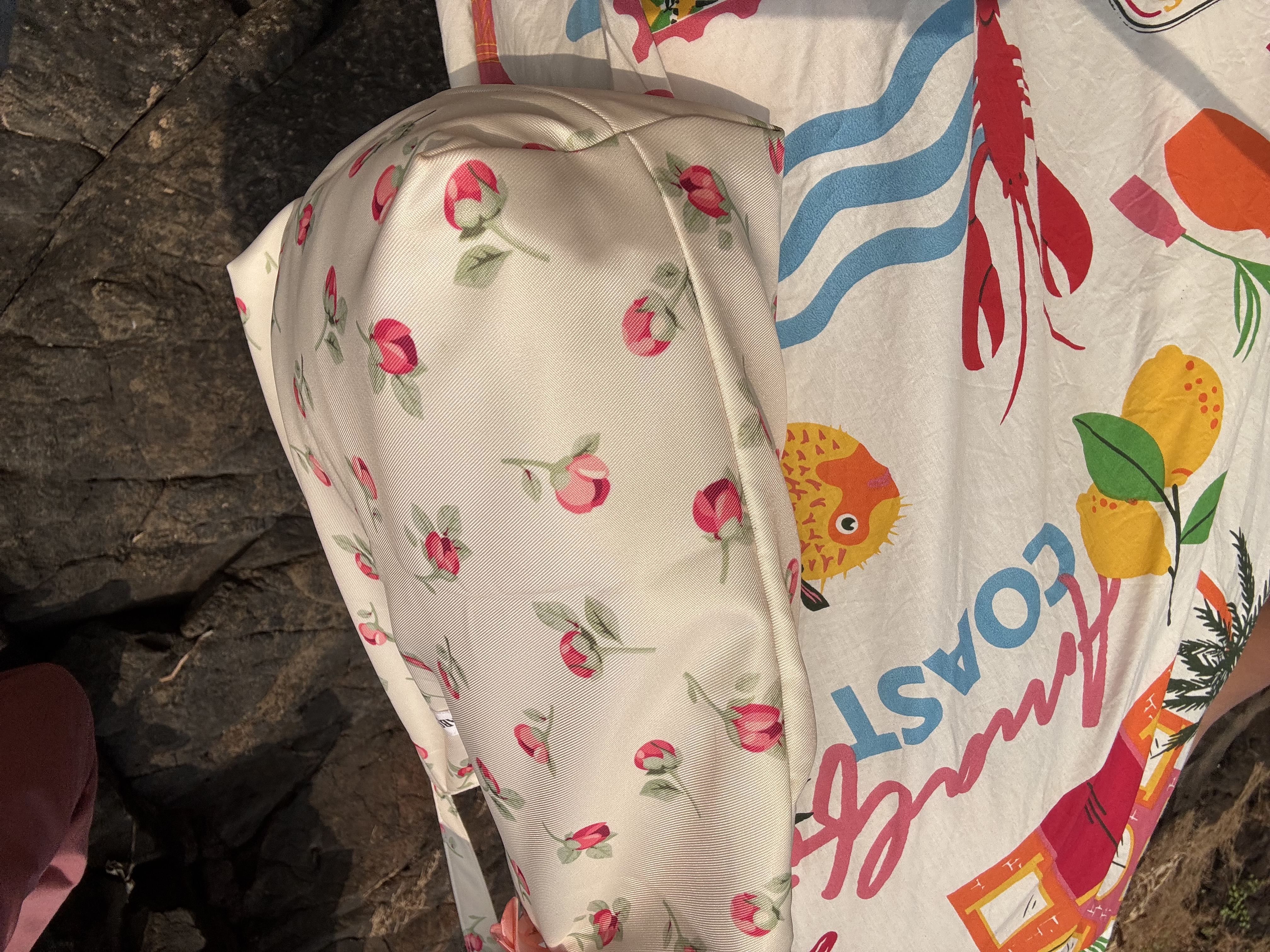 Floral Tote Bag with Pouch