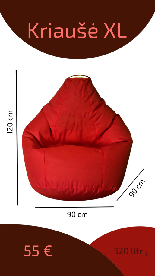 Sėdmaišis "Kriaušė XL Outside"