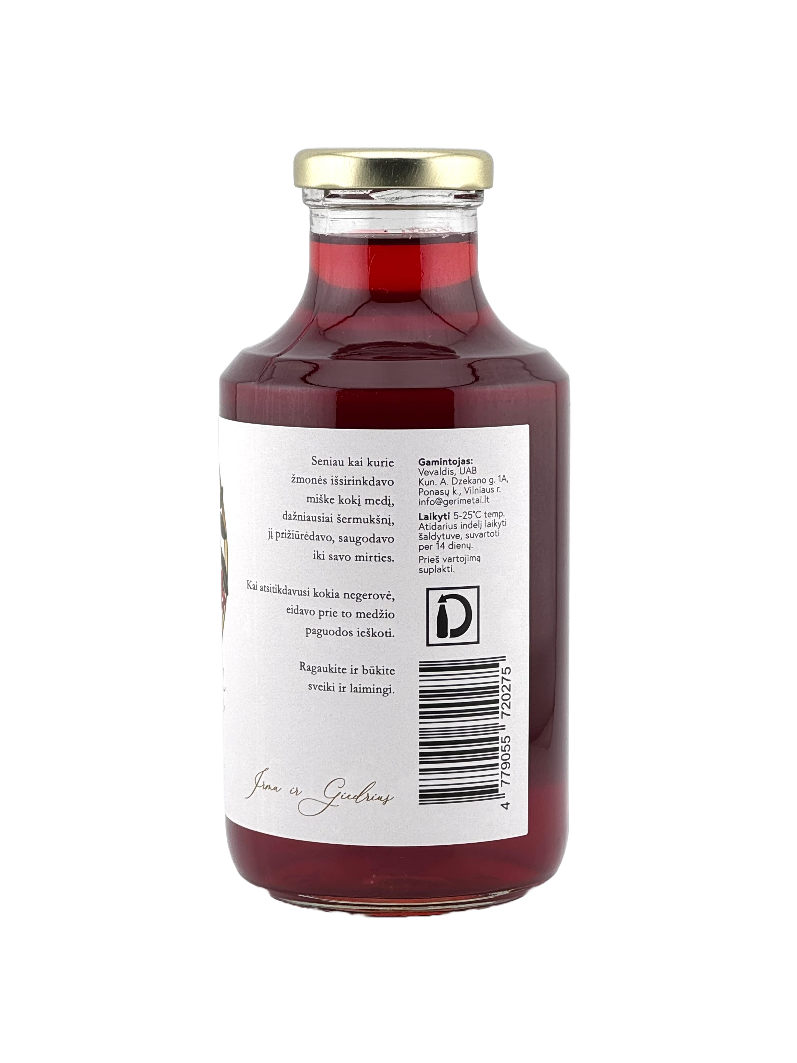 Šermukšnių sirupas GERI METAI 500ml