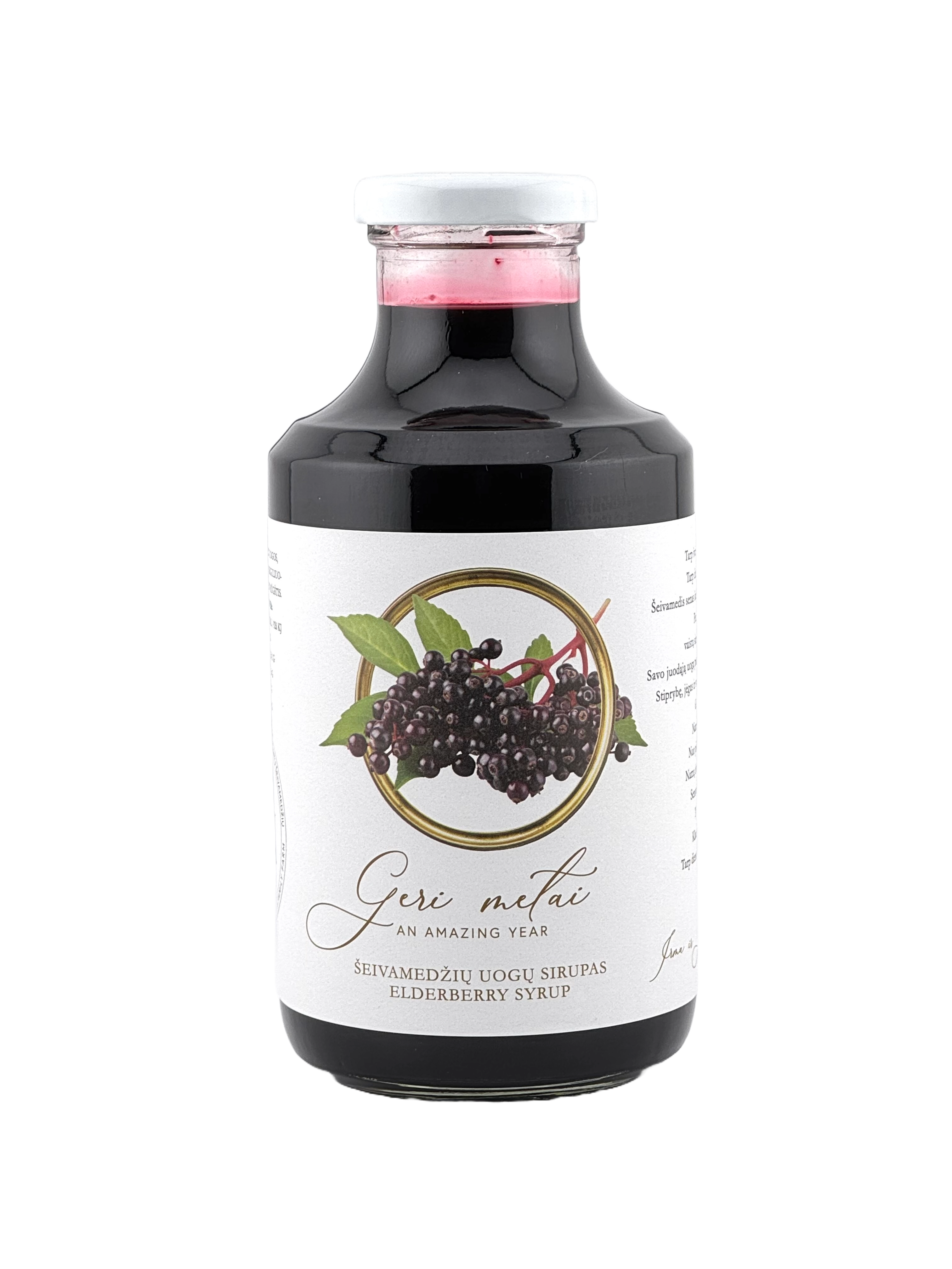 Šeivamedžių uogų sirupas GERI METAI 500ml