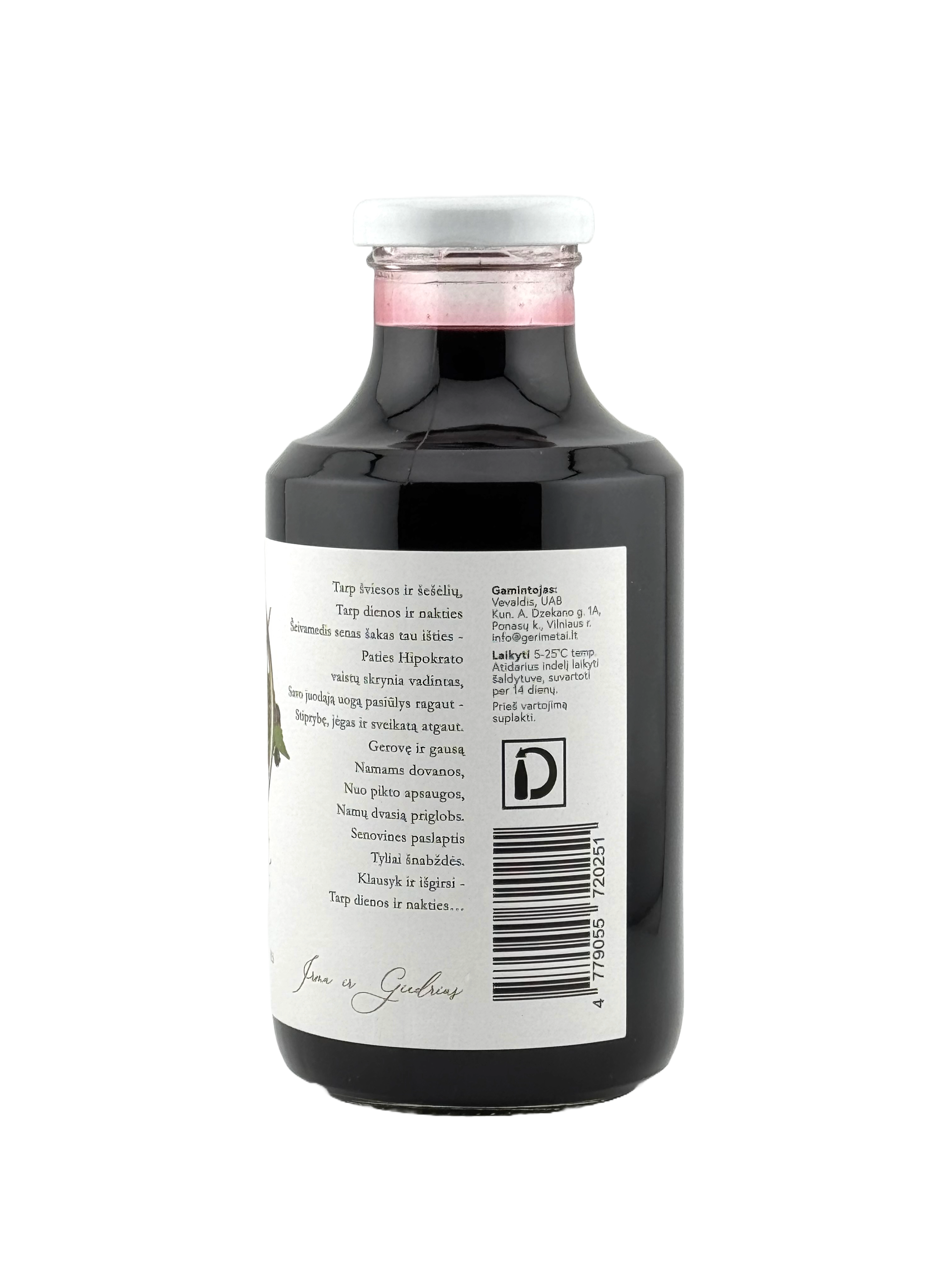 Šeivamedžių uogų sirupas GERI METAI 500ml