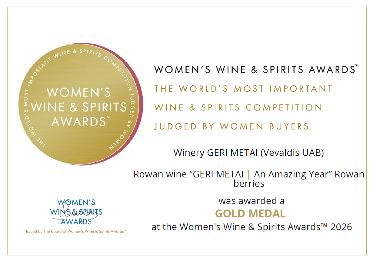 Šermukšnių vynas GERI METAI BERRYMORE skonio Nr. 72 | 2023