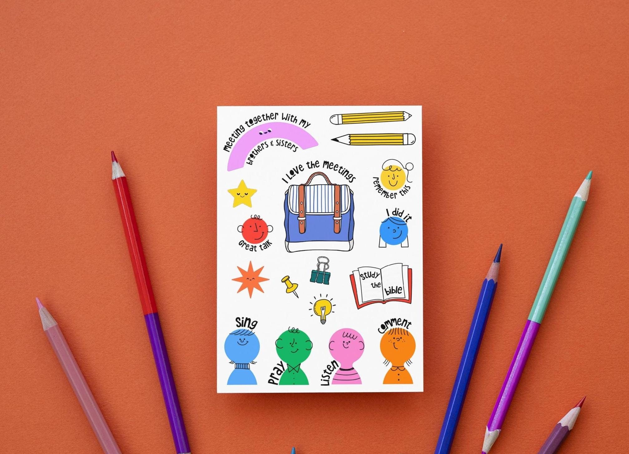 Meeting Sticker Sheet