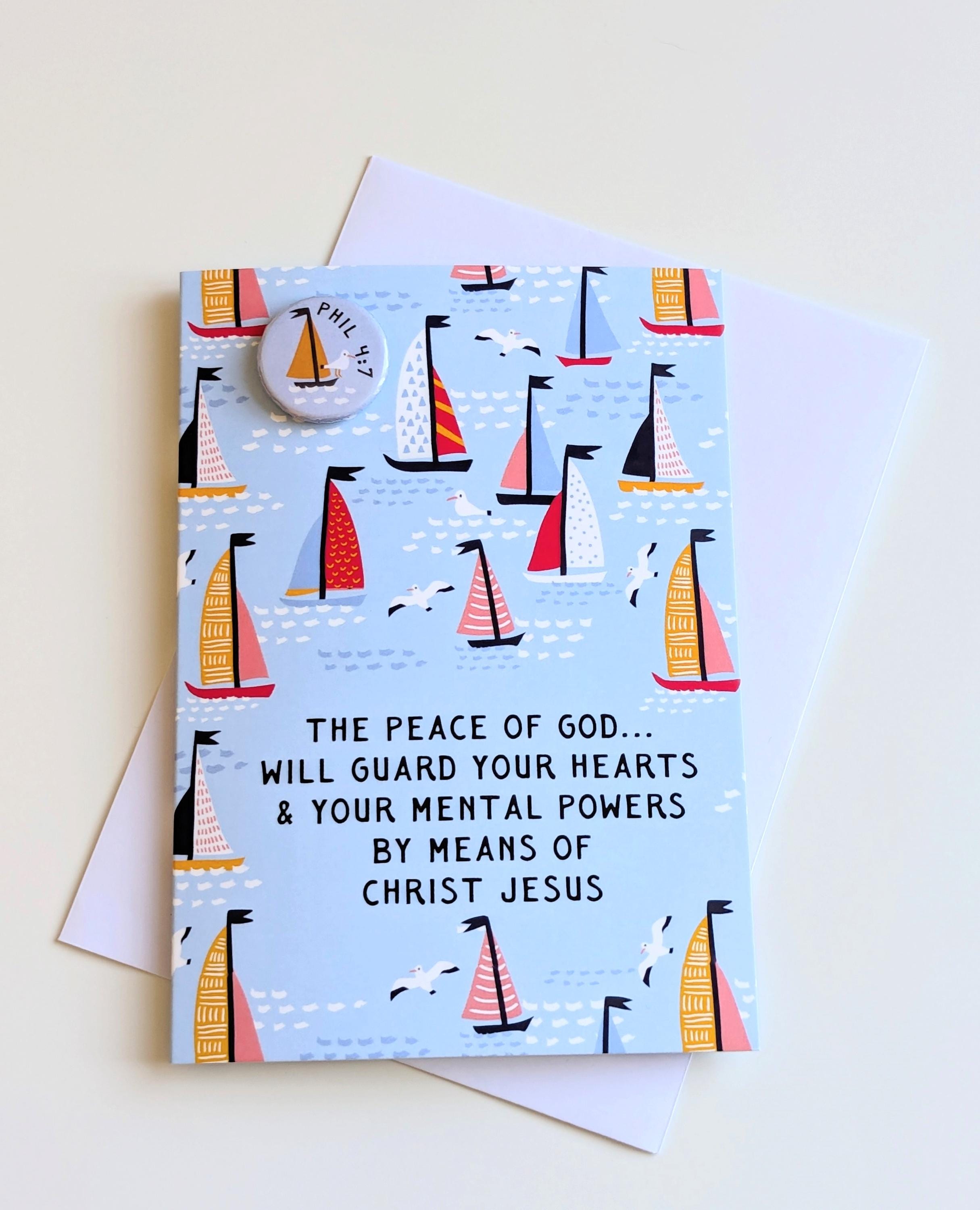 Peace of God Card & Pin Badge