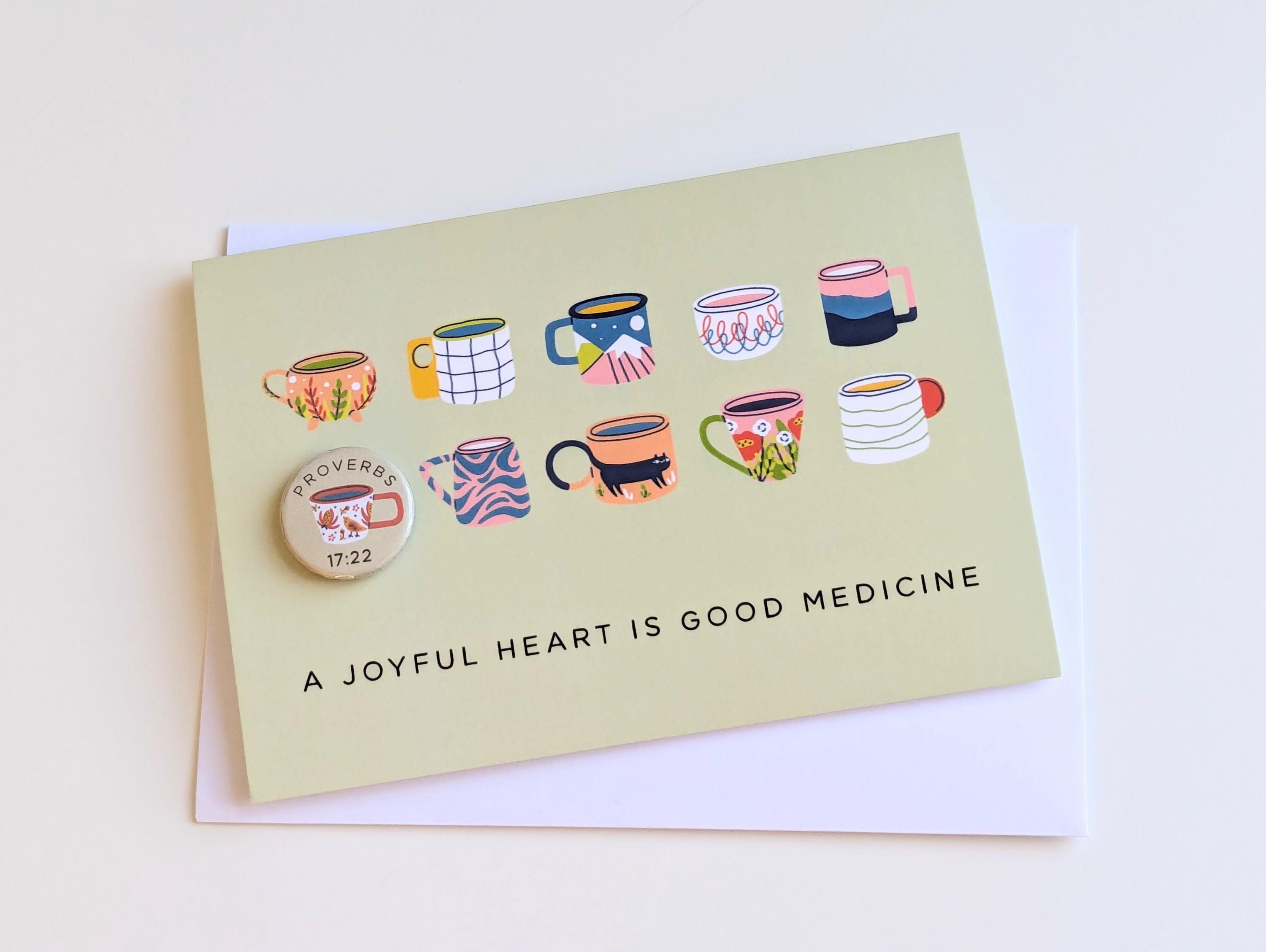 Joyful Heart Card & Pin Badge