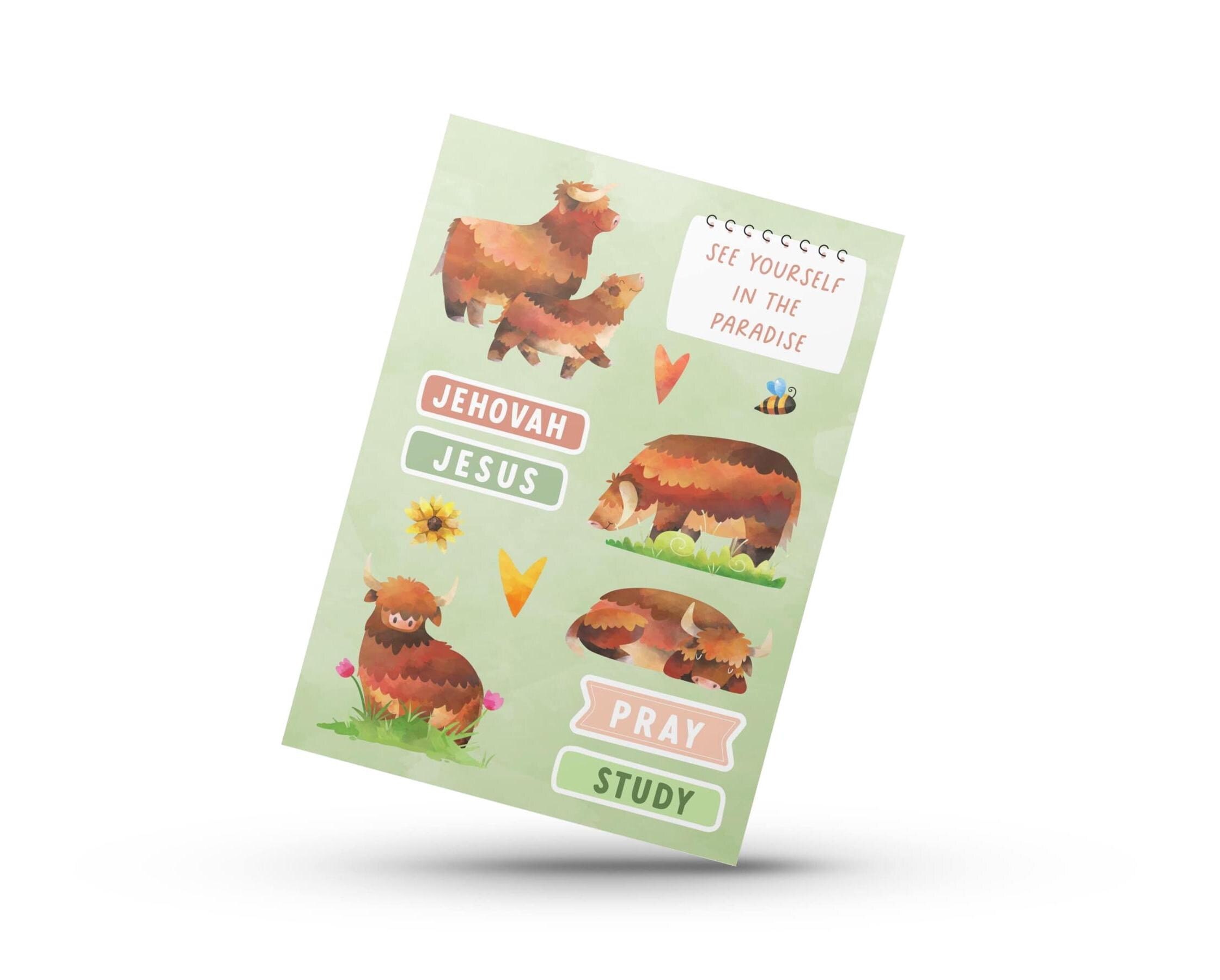 Highland Cow Sticker Sheet