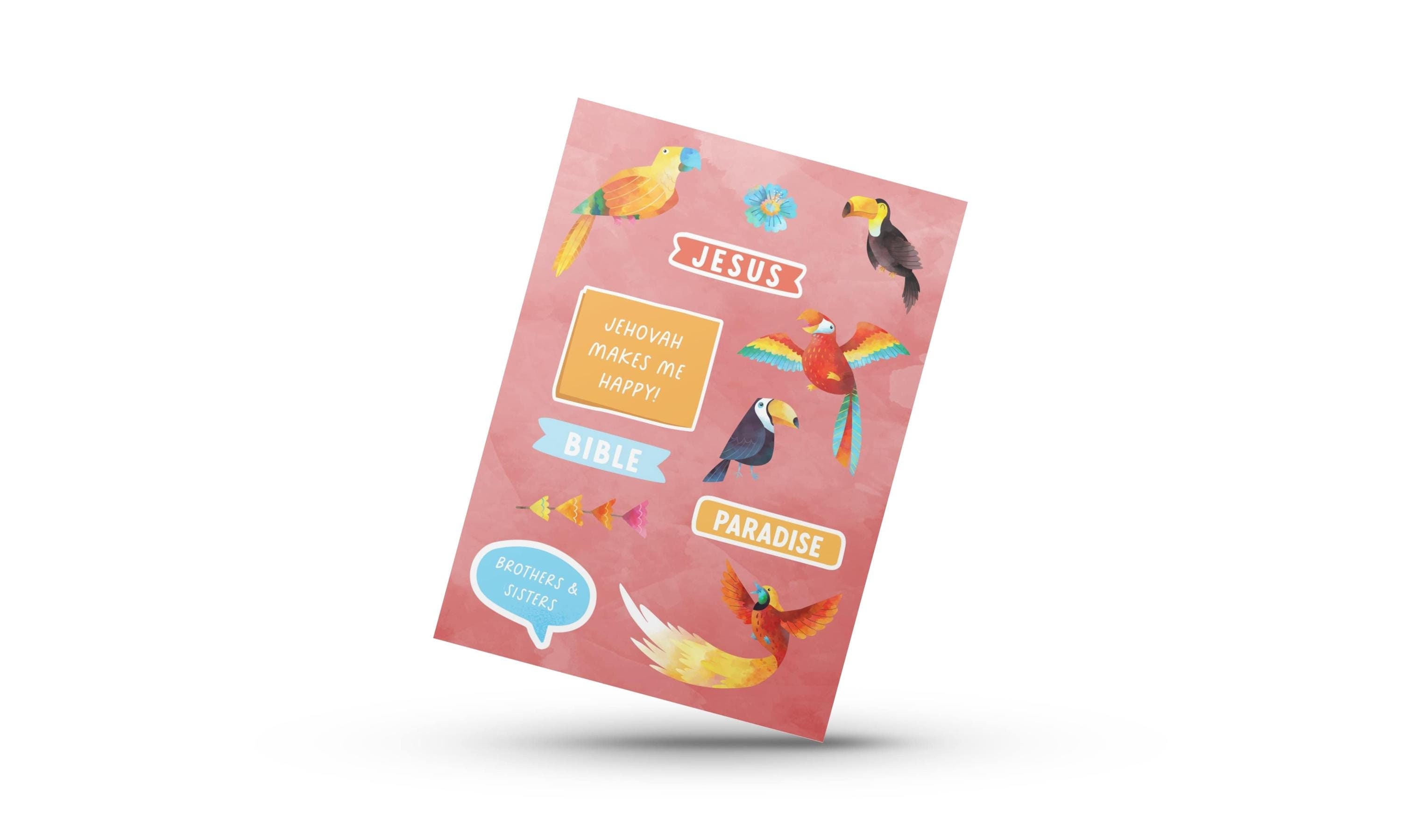 Tropical Bird Sticker Sheet