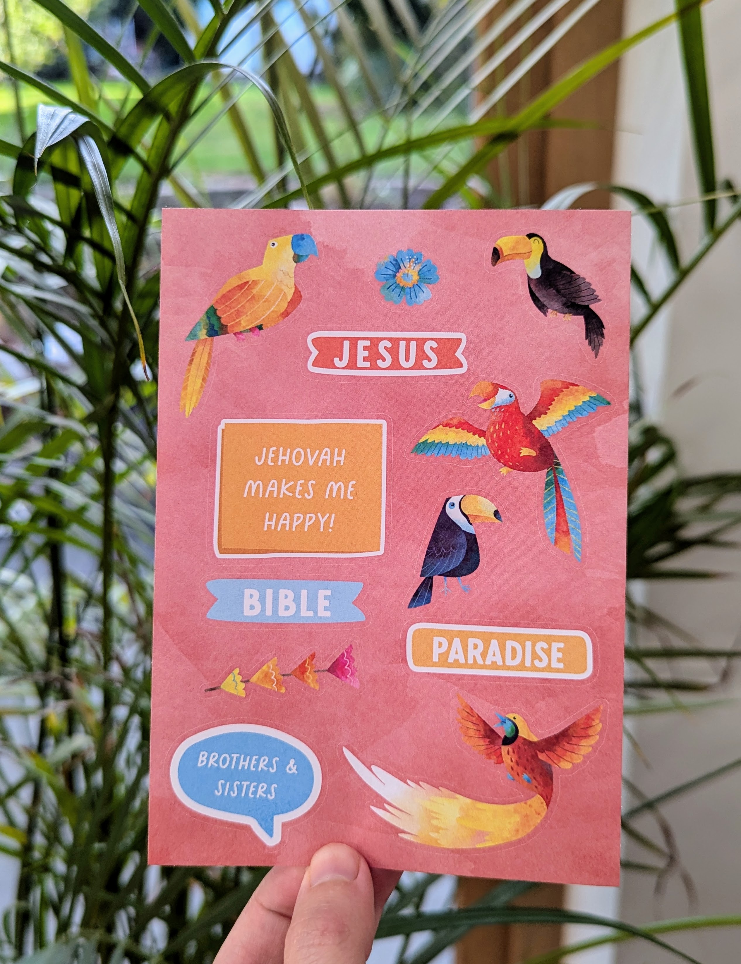 Tropical Bird Sticker Sheet