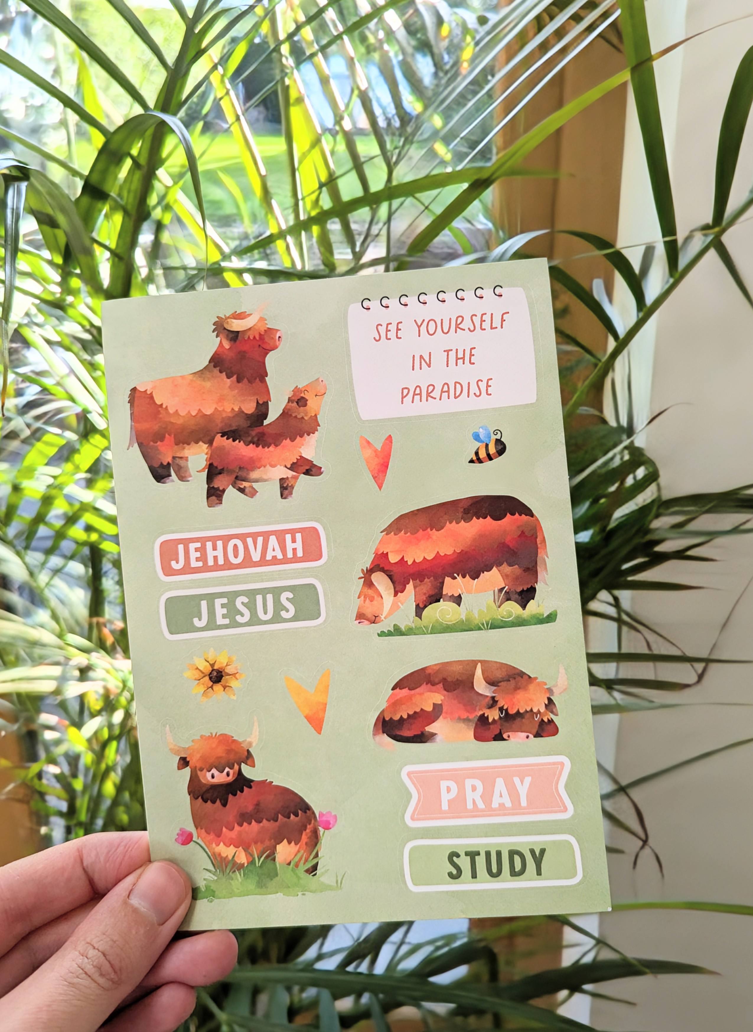 Highland Cow Sticker Sheet
