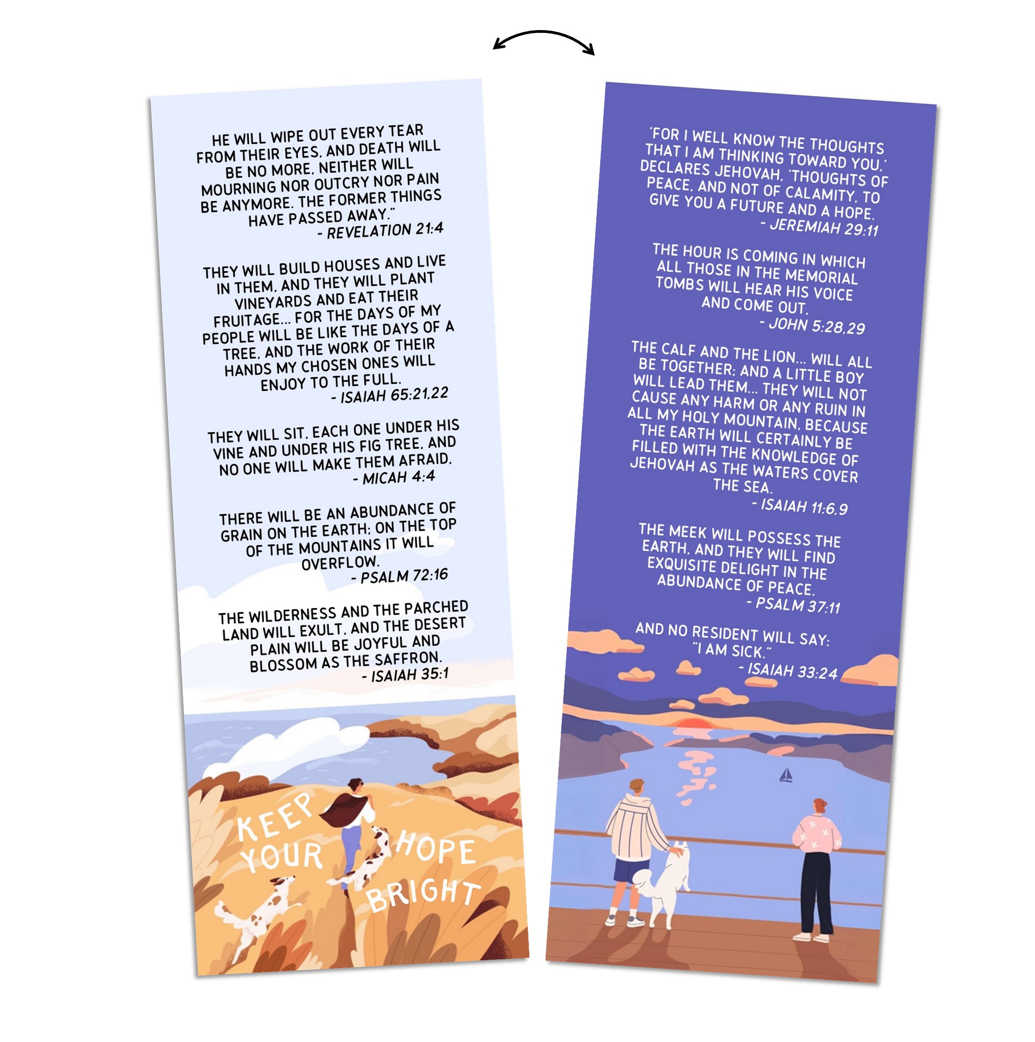 Paradise Hope Encouraging Scriptures Bookmark