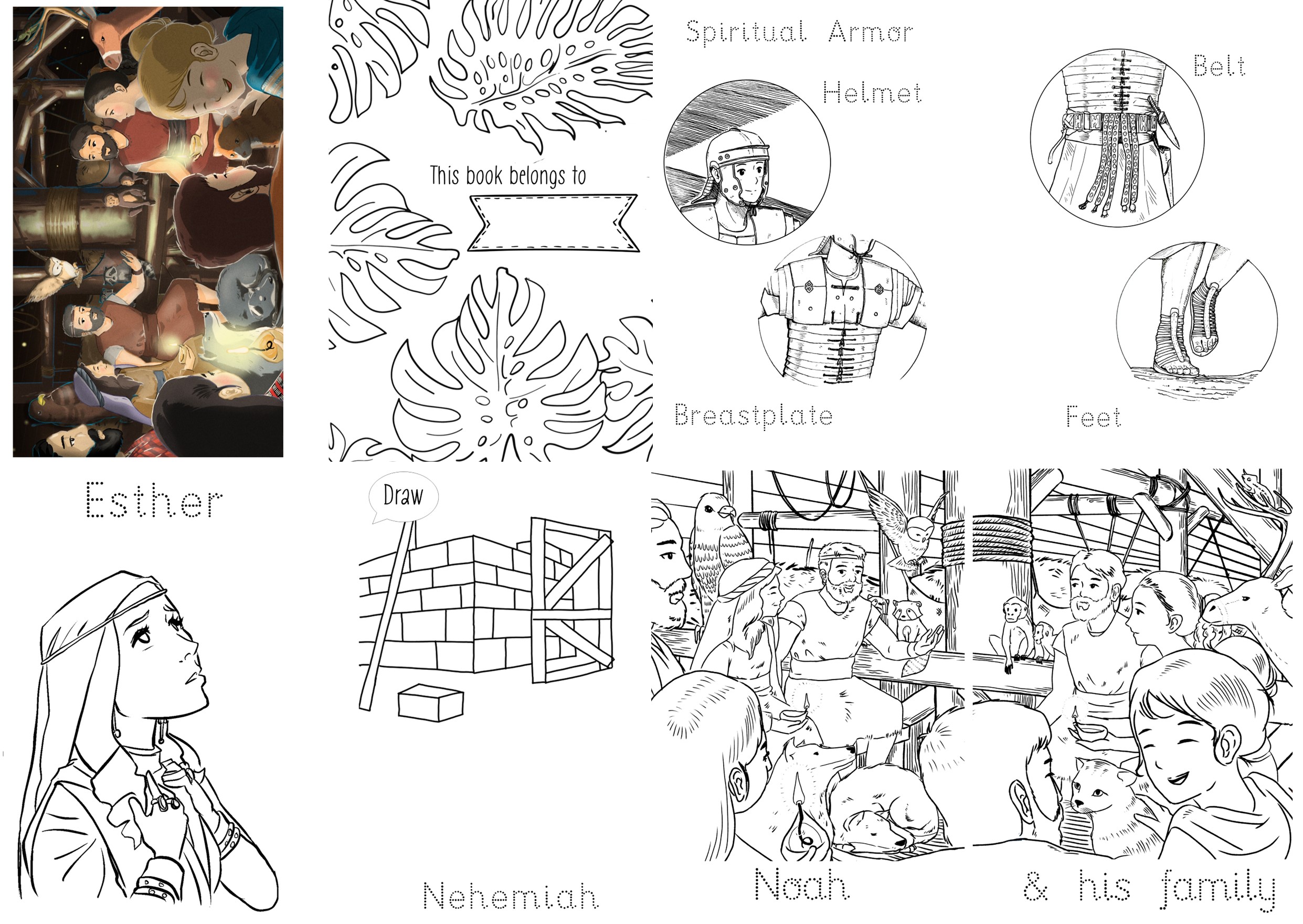 DIGITAL UPDATED Bible Colour and Draw Book