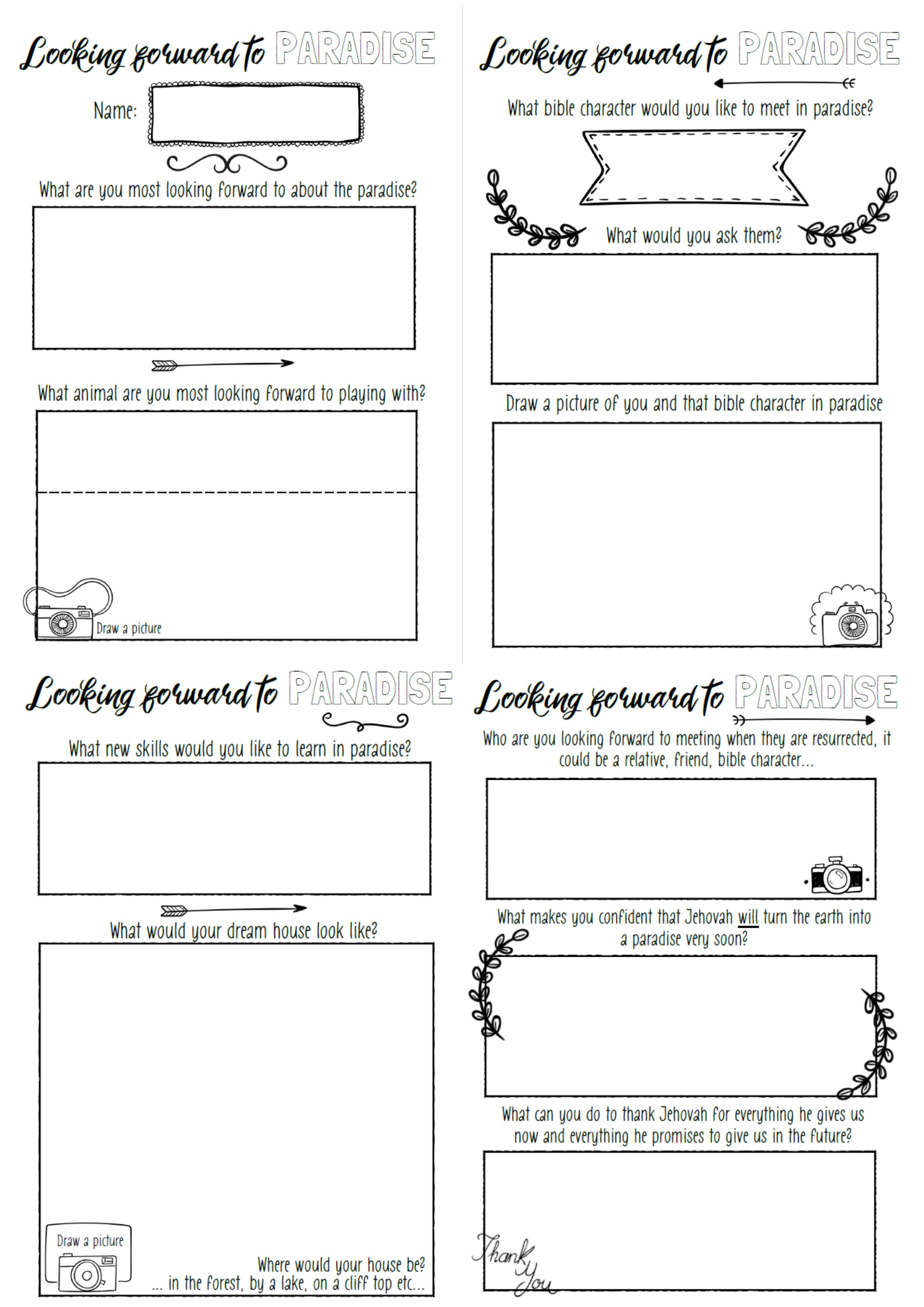 DIGITAL Family Worship Looking Forward To Paradise Activity Pack