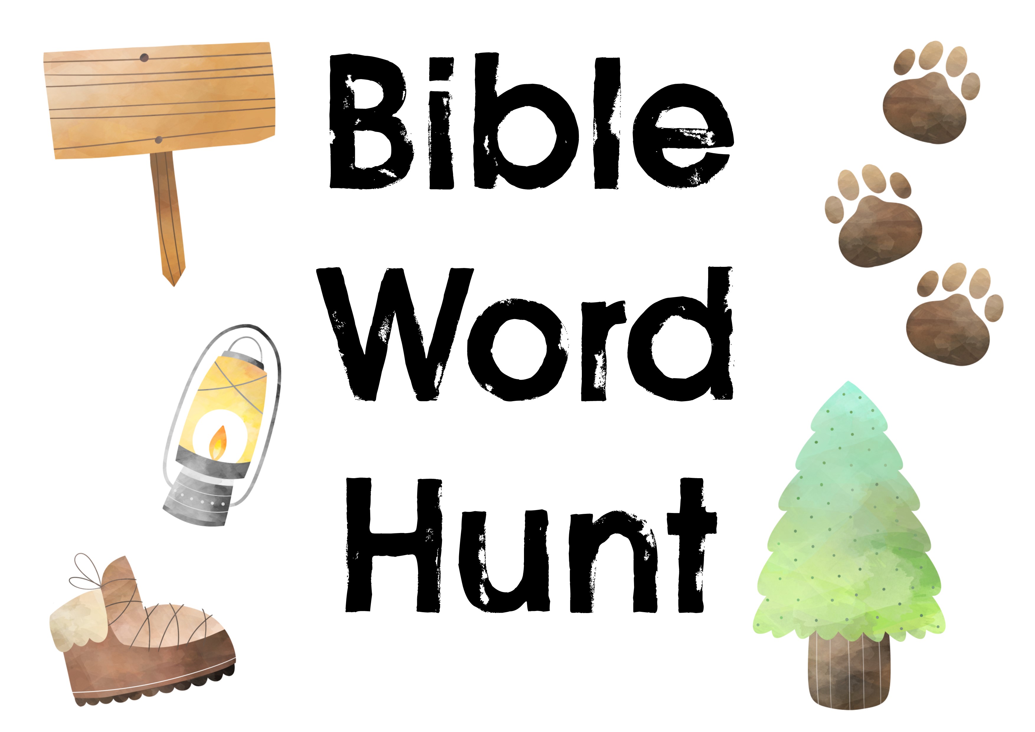 Bible Word Hunt Kids Activity Pack