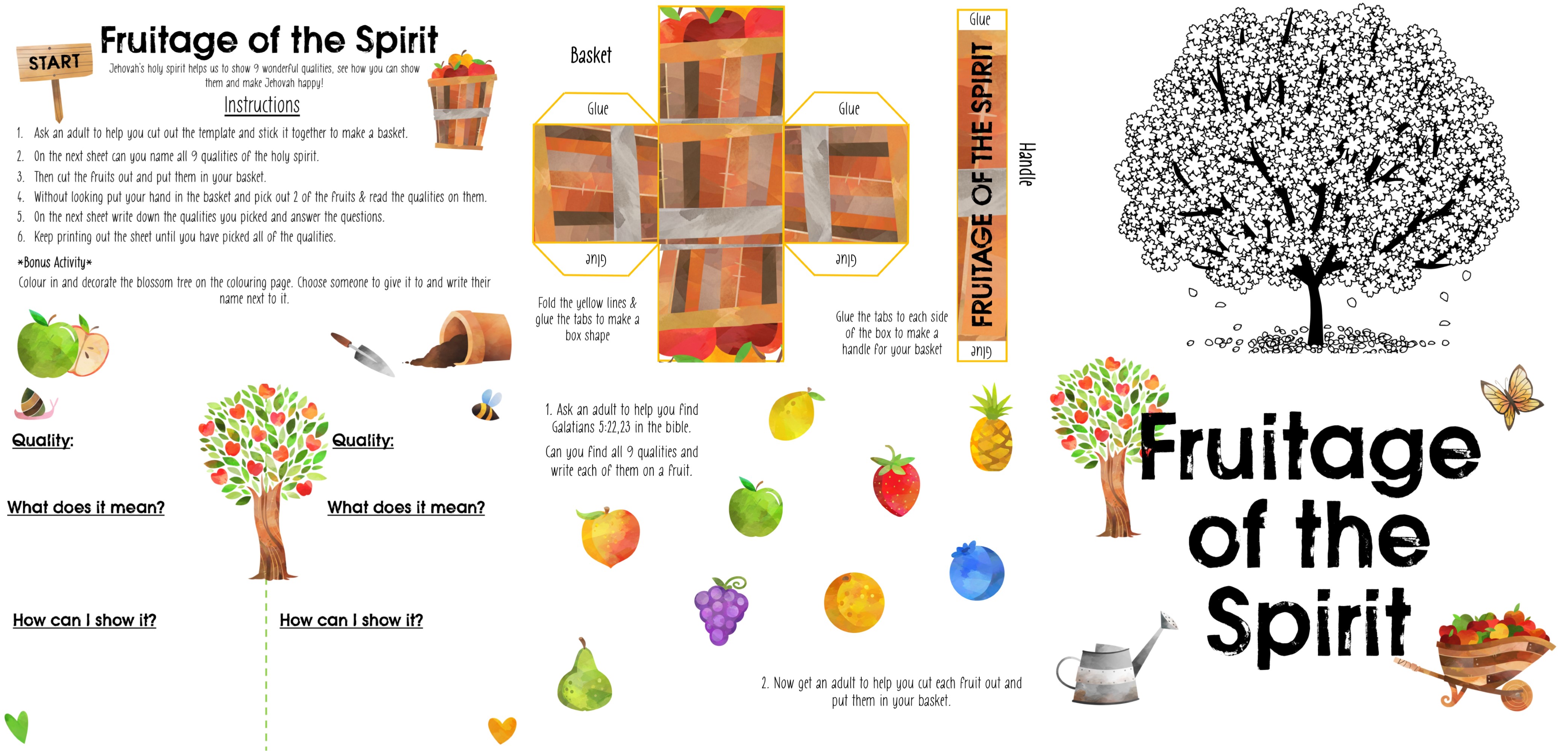 Fruitage of the Spirit Kids Activity Pack