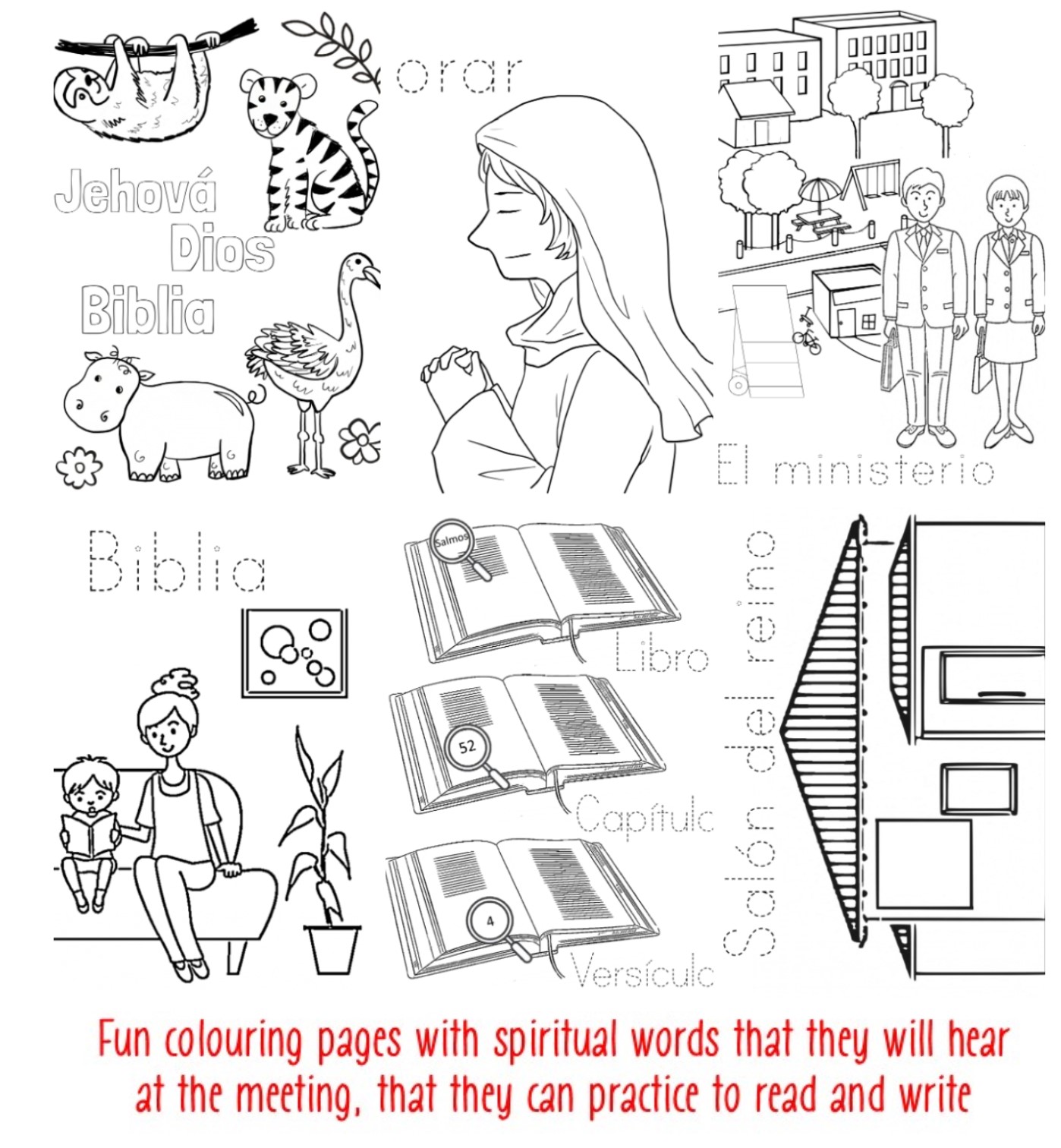 DIGITAL ESPAÑOL Mi Libro De Colorear Para Las Reuniones Under 5's Colouring