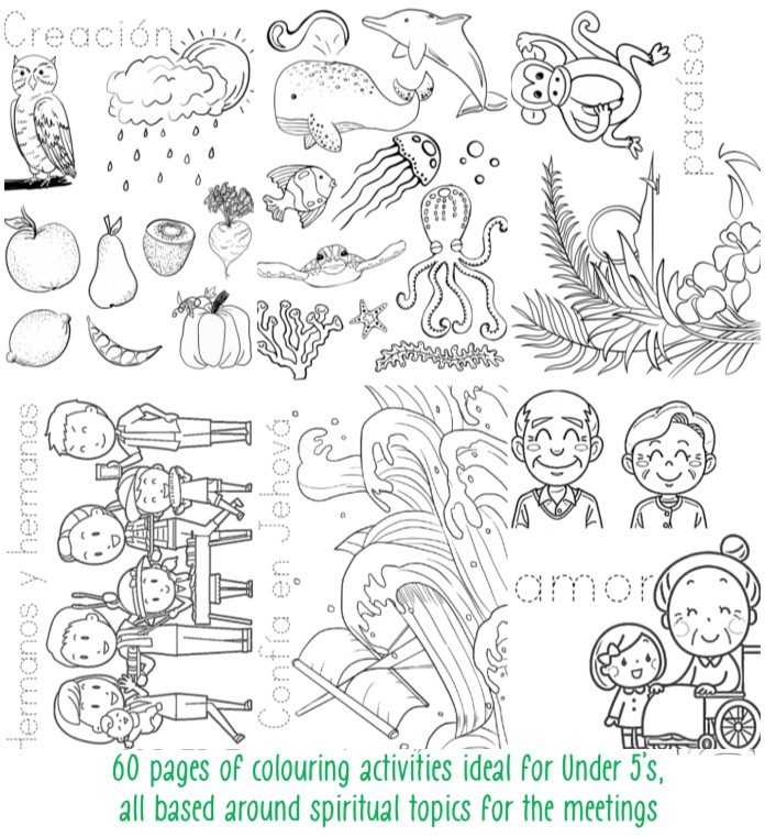 DIGITAL ESPAÑOL Mi Libro De Colorear Para Las Reuniones Under 5's Colouring