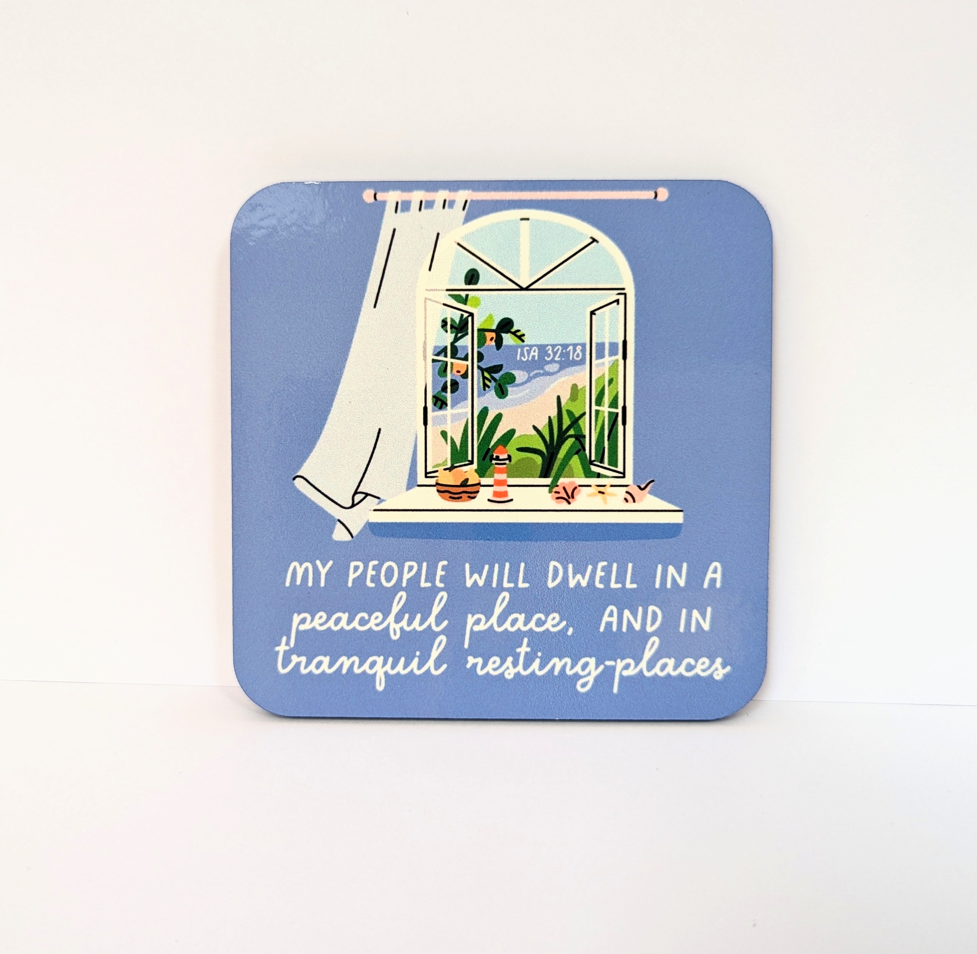 Isaiah 32:18 Coaster 