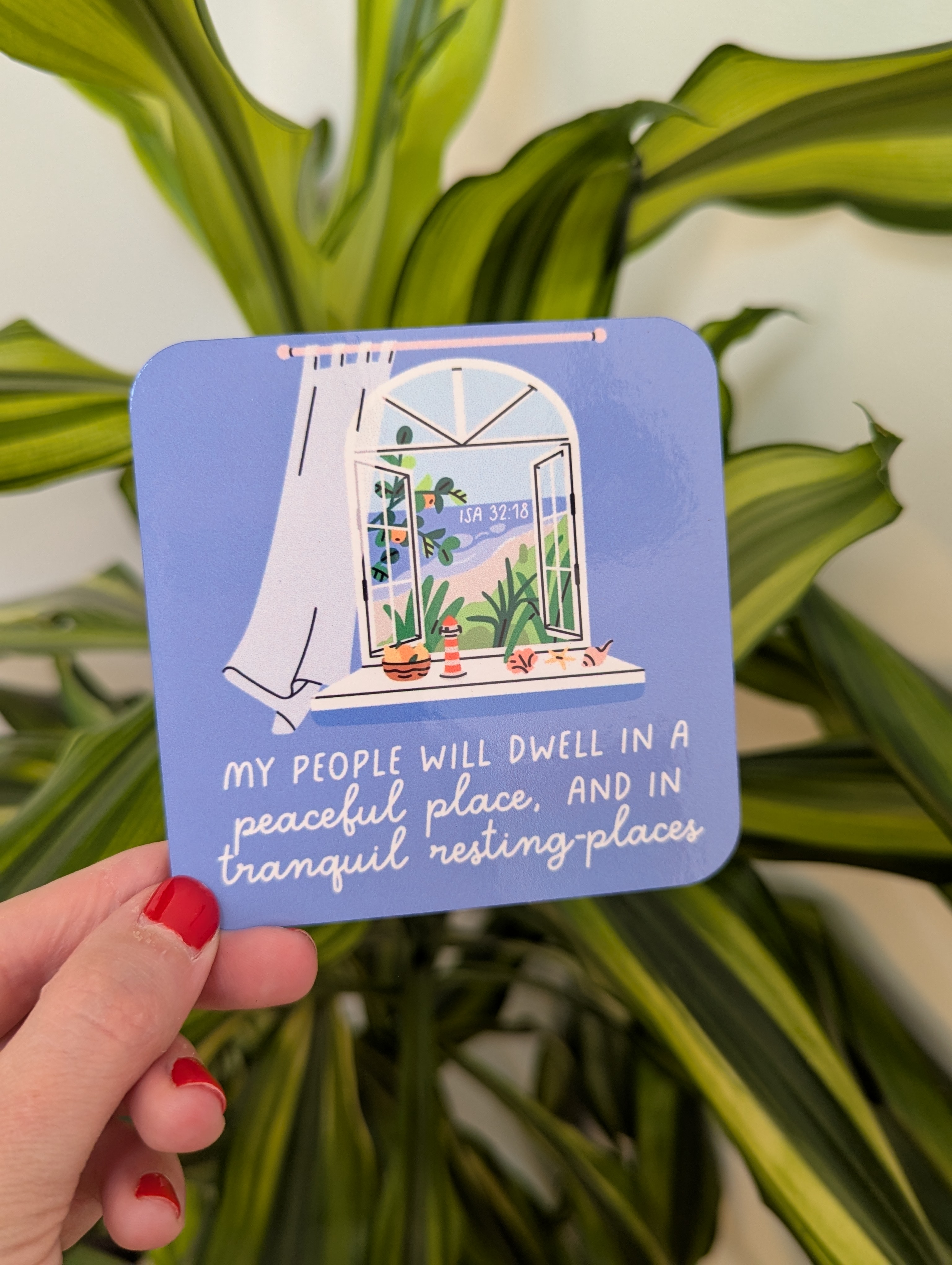 Isaiah 32:18 Coaster 