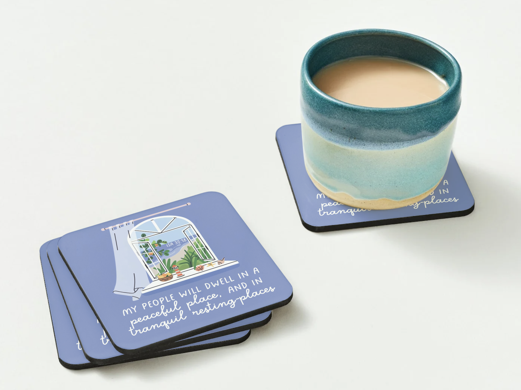 Isaiah 32:18 Coaster 