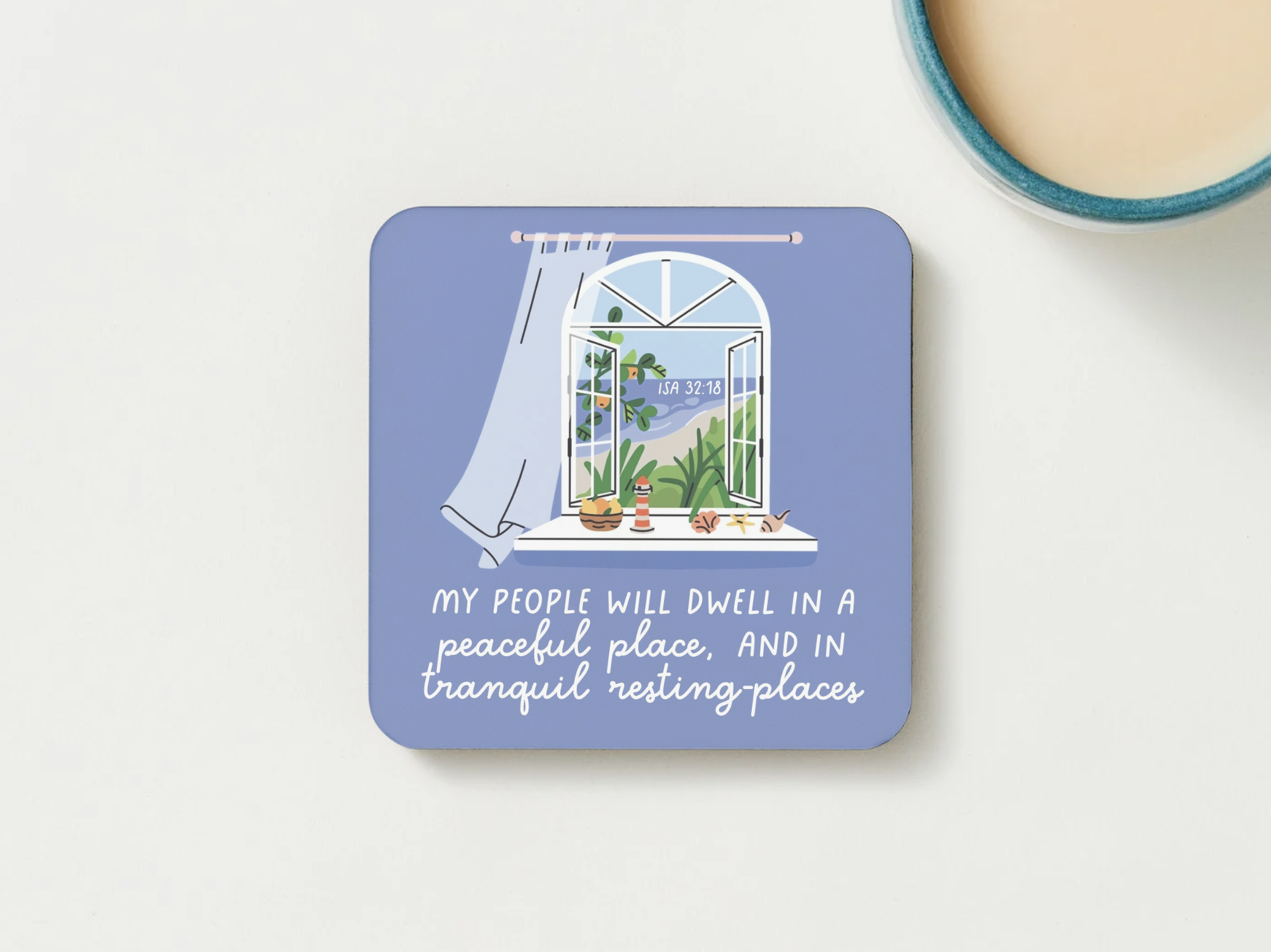 Isaiah 32:18 Coaster 
