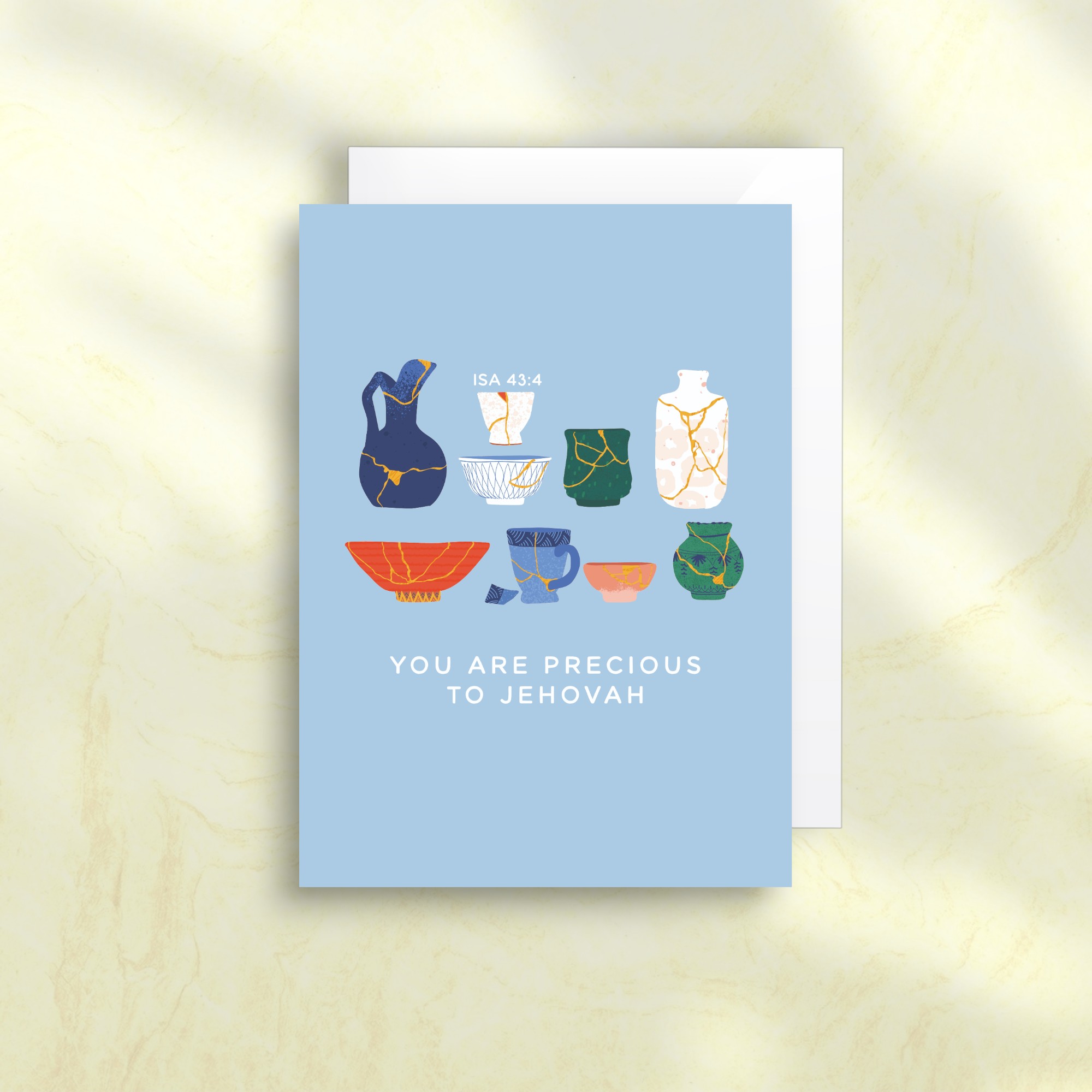 Precious to Jehovah Kintsugi Postcard