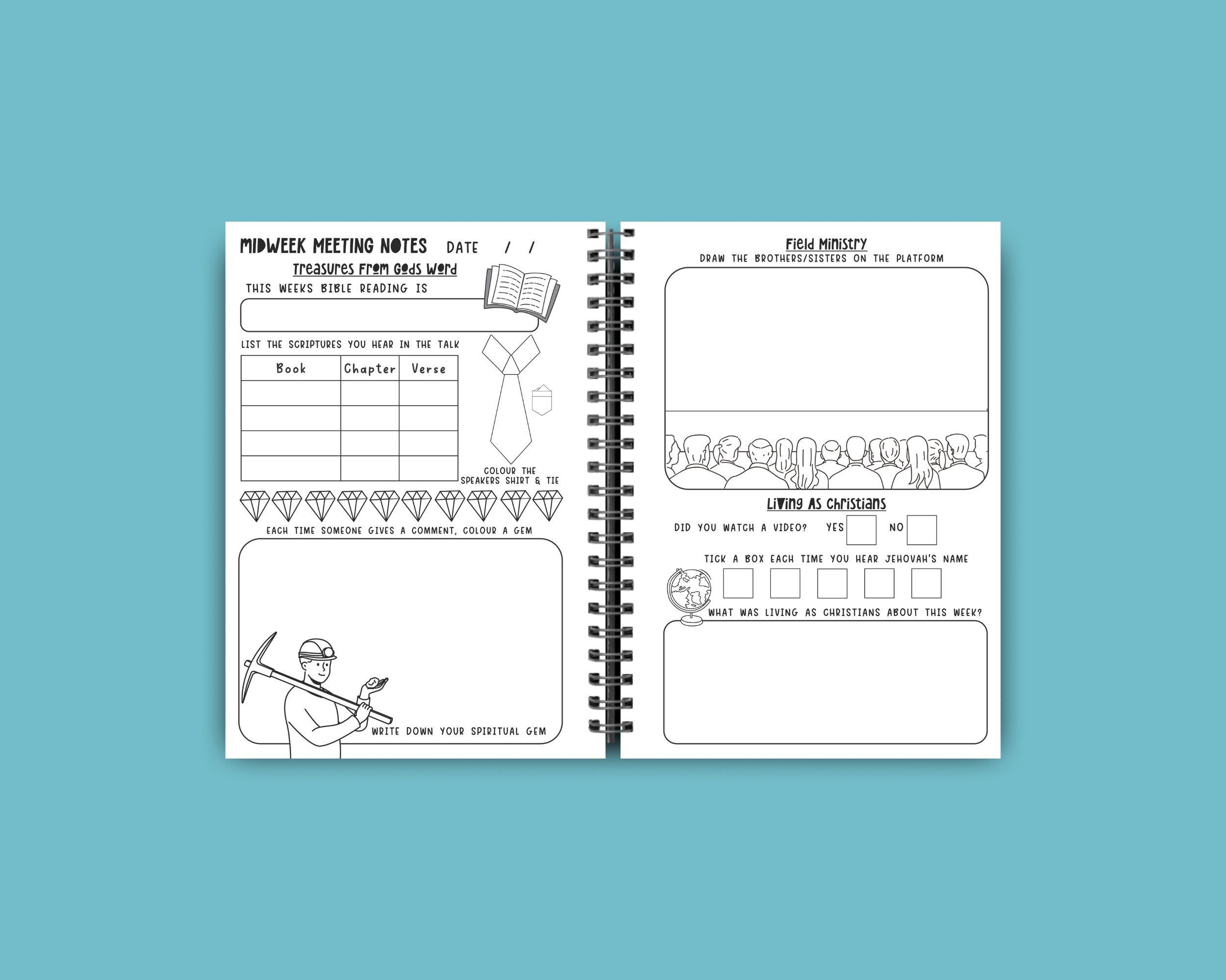 NEW DIGITAL Kids Meeting Activity Book