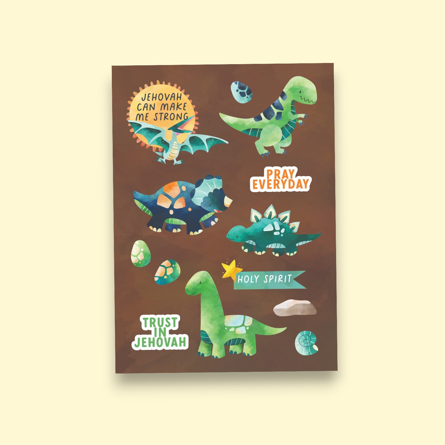 Dinosaur Sticker Sheet